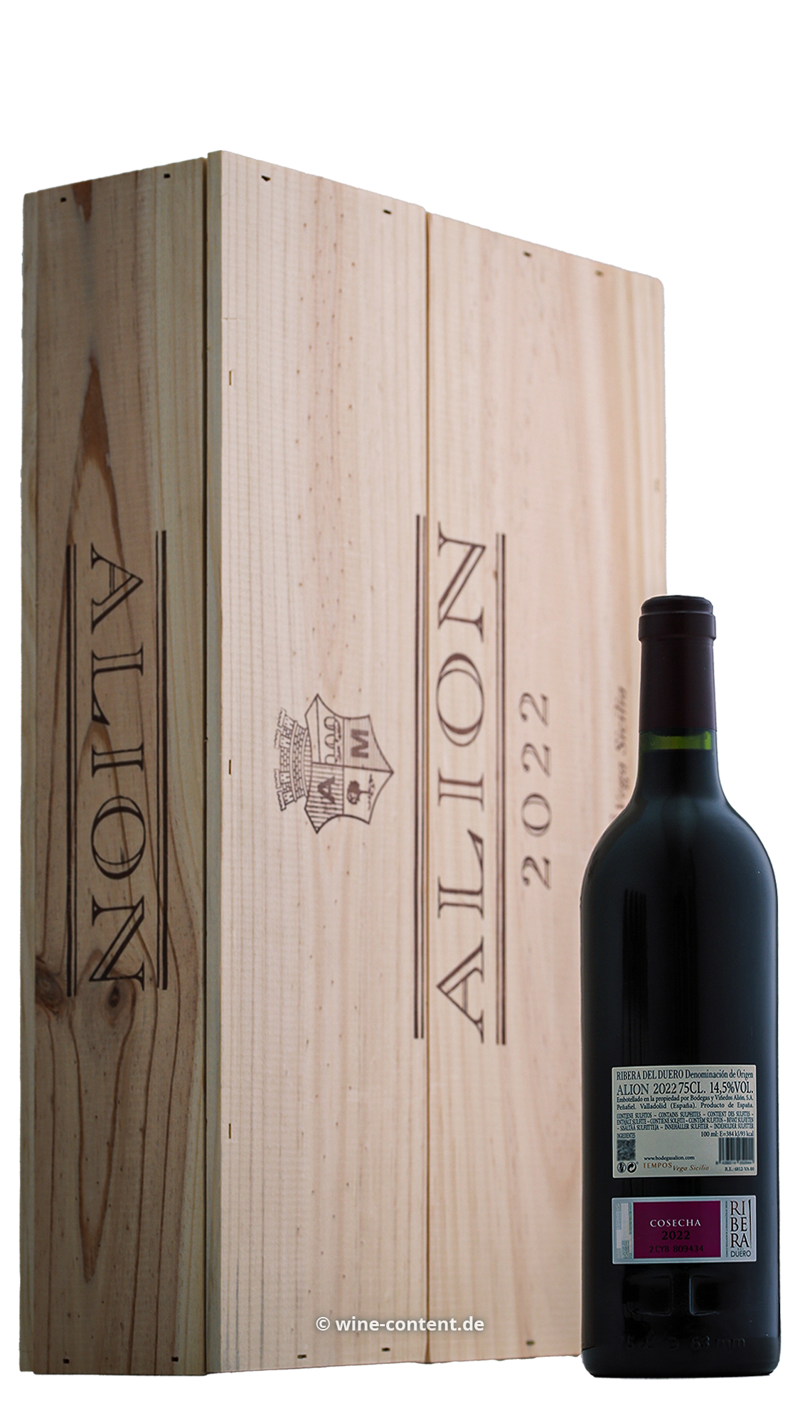 6er-Holzkiste Ribera del Duero 2022 Alión