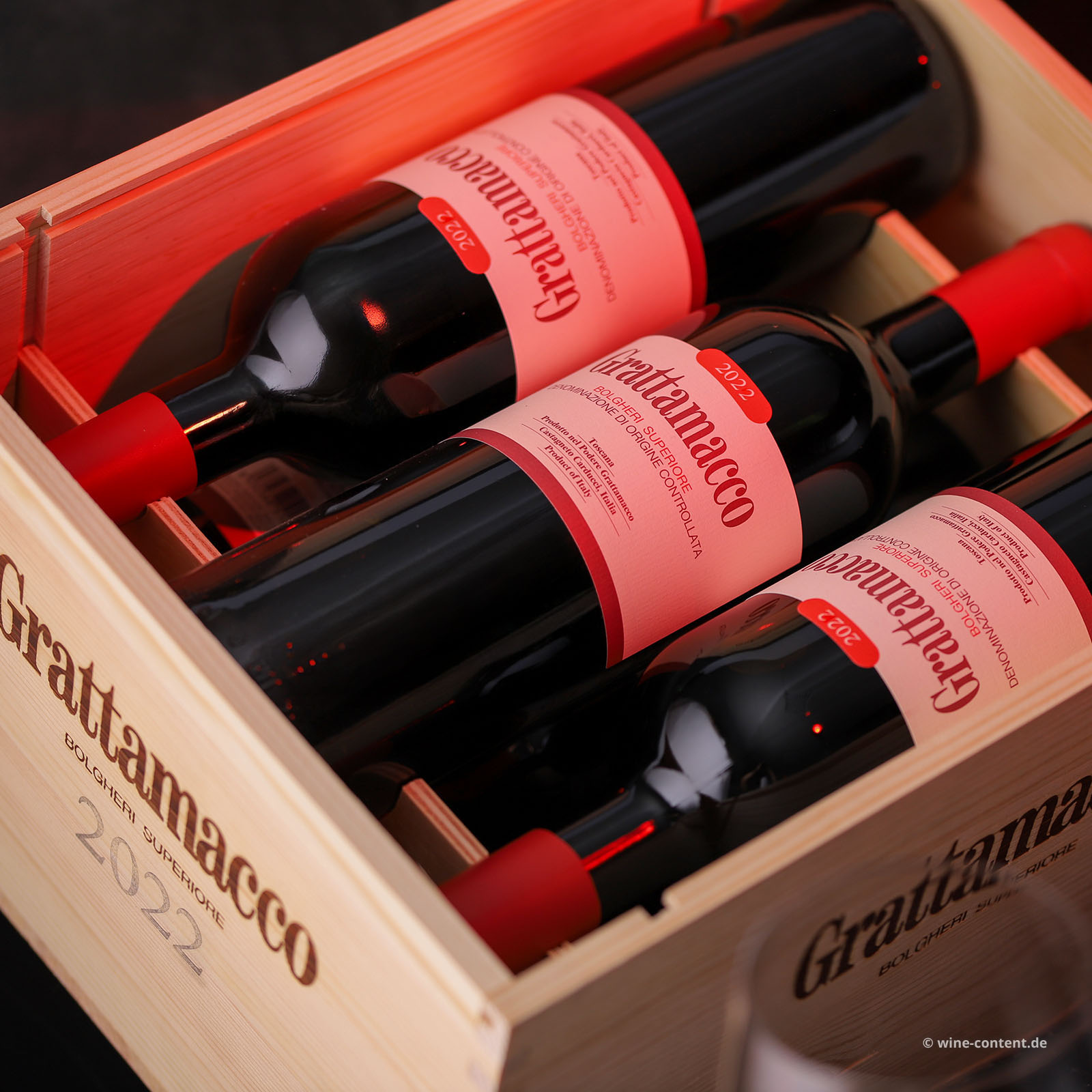 6er-Holzkiste Bolgheri Rosso Superiore 2022 Bio