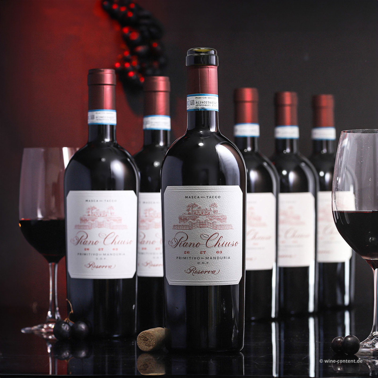 6er-Sparpaket Primitivo di Manduria Riserva 2022 Piano Chiuso 6er-Sparpaket Primitivo di Manduria Riserva 2022 Piano Chiuso