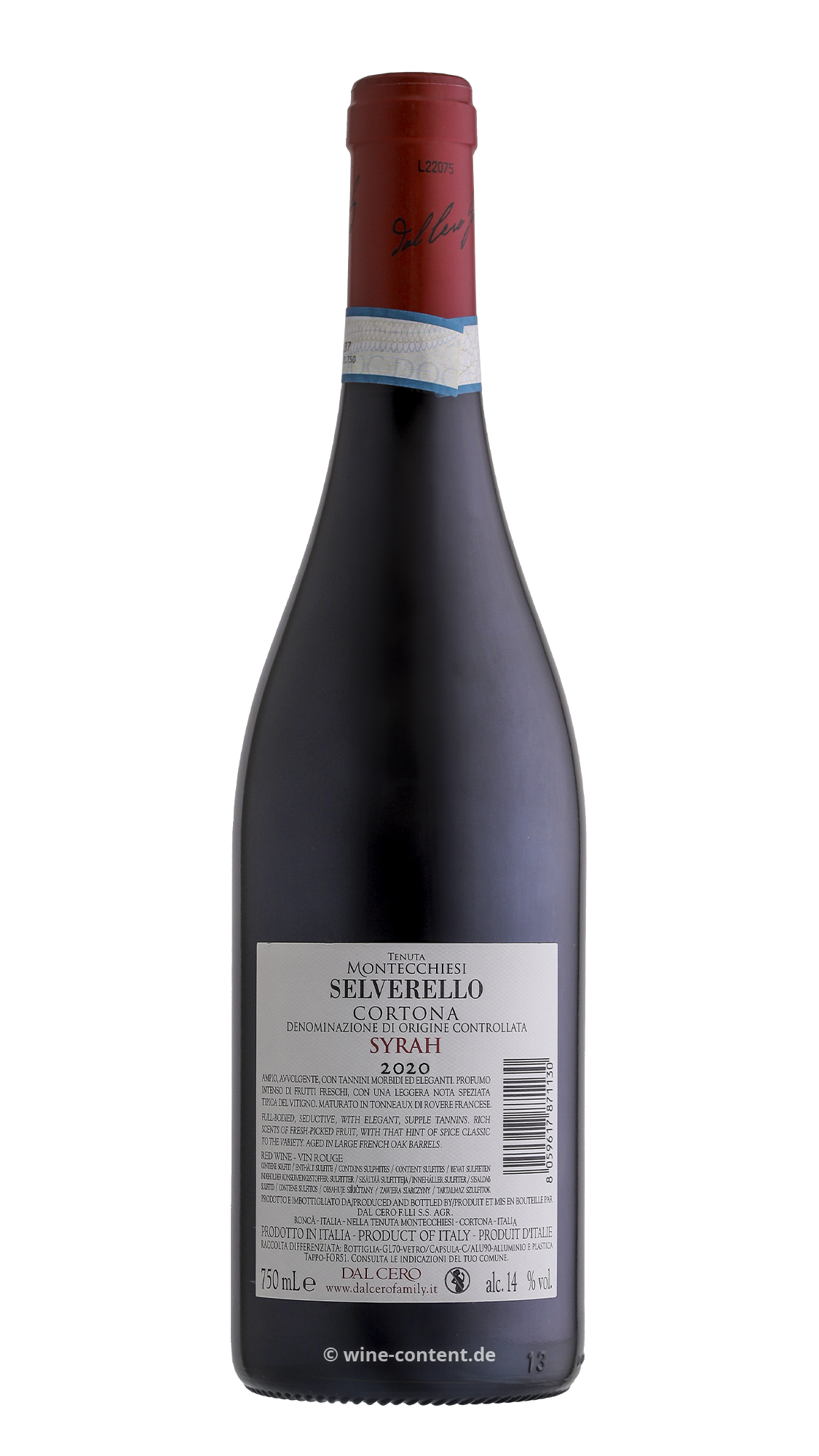 Syrah Cortona 2020 Tenuta Montecchiesi Selverello