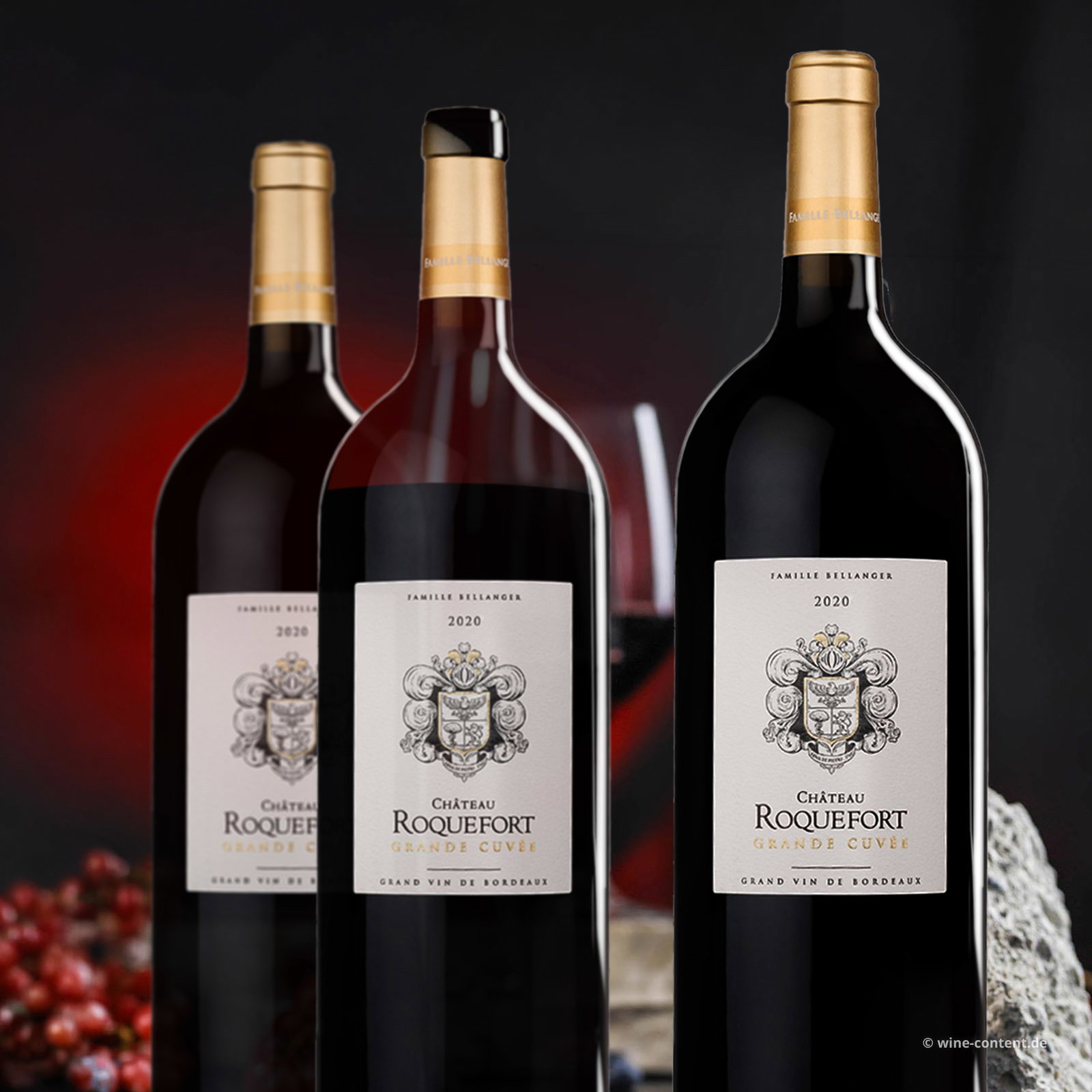 3er-Paket Bordeaux Supérieur 2020 Grande Cuvée Magnum