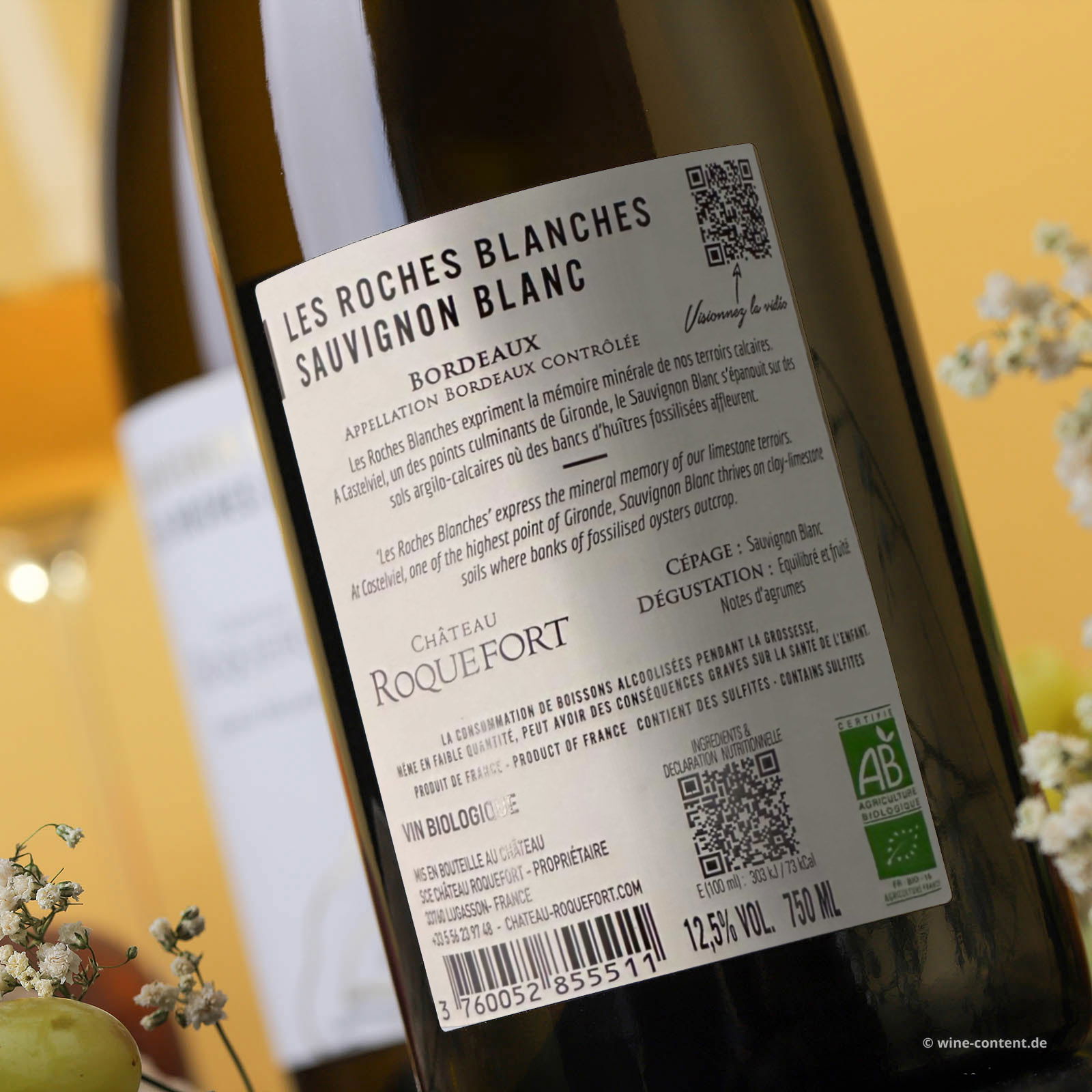 Sauvignon Blanc 2024 Les Roches Blanches Bio