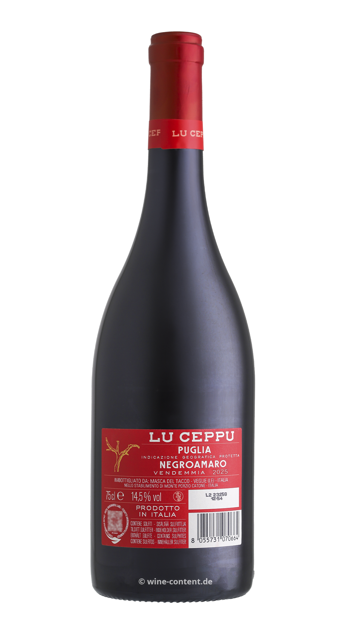 6er-Sparpaket Negroamaro 2025 Lu Ceppu