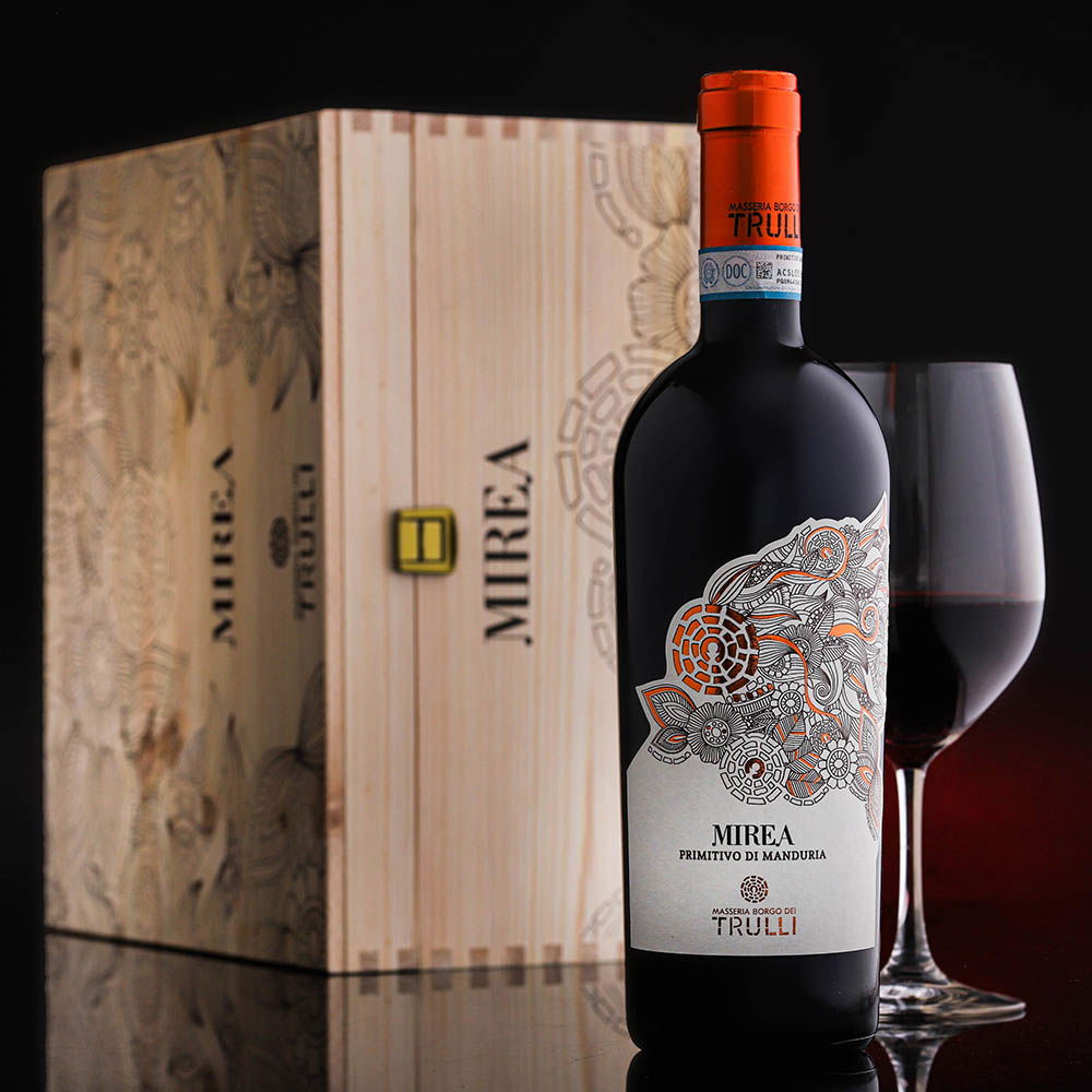 6er-Holzkiste Primitivo di Manduria 2023 Mirea 6er-Holzkiste Primitivo di Manduria 2023 Mirea