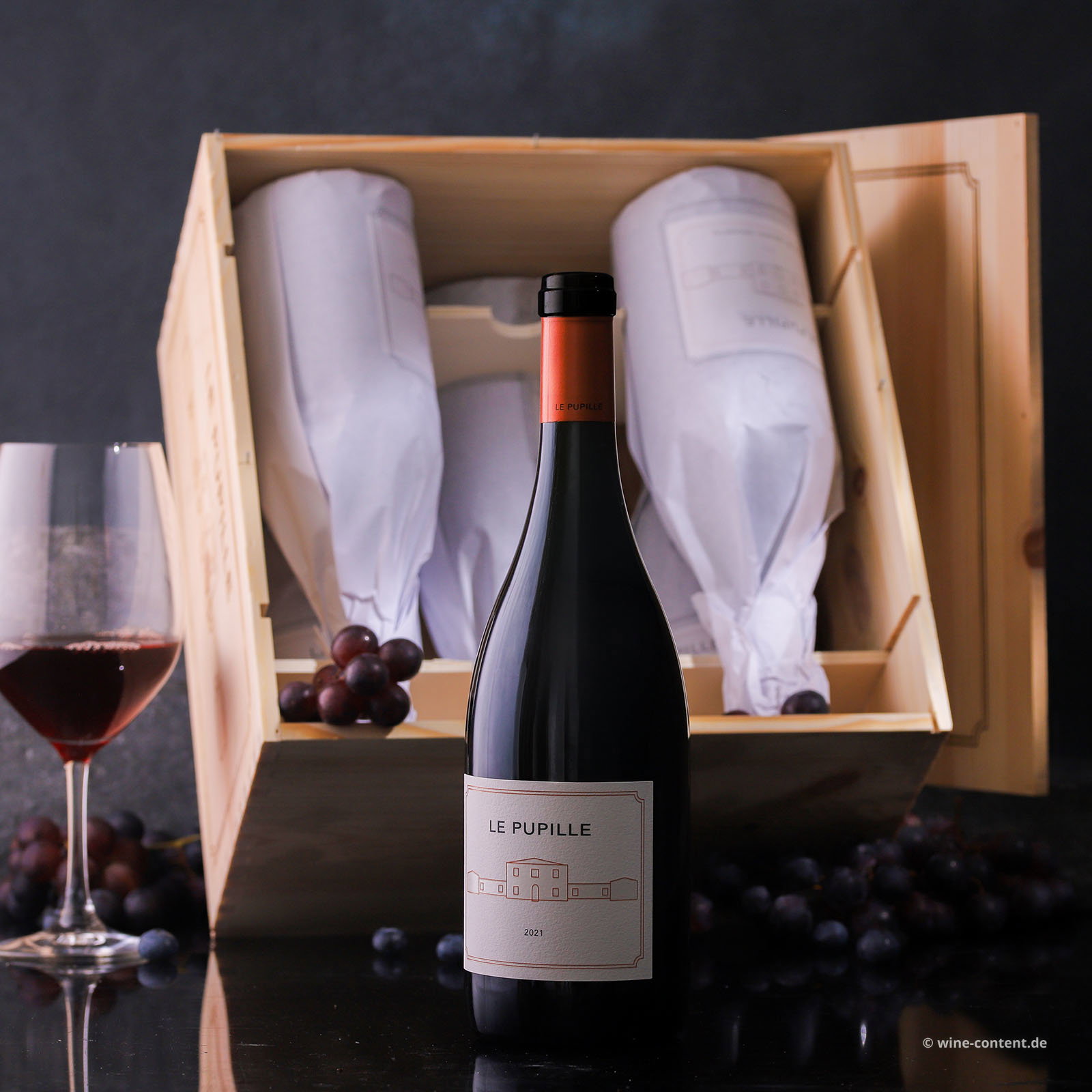 6er-Holzkiste Syrah Toscana 2021