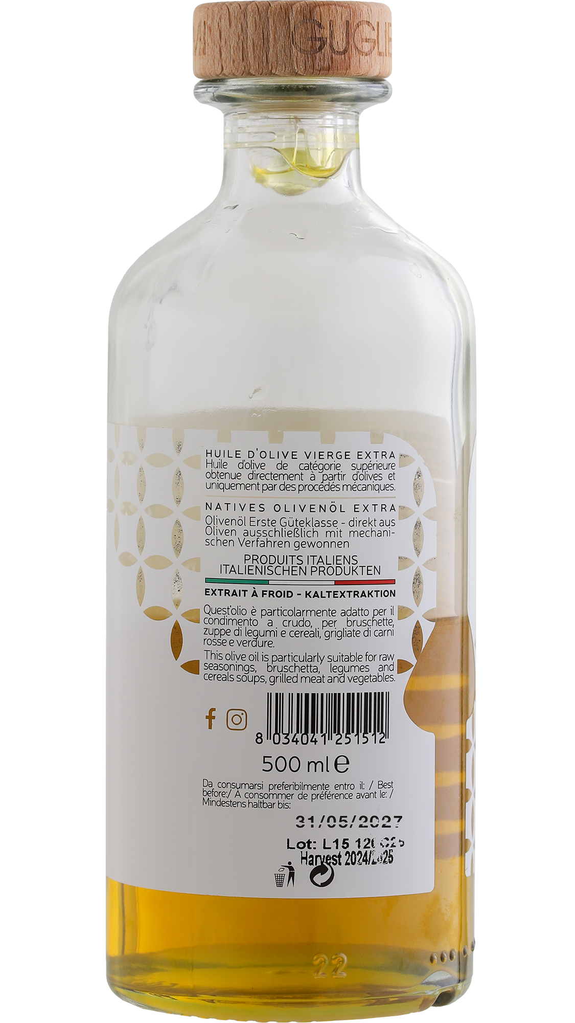 0,5 L Olivenöl Extra Vergine Early Harvest 2025 fior d'o