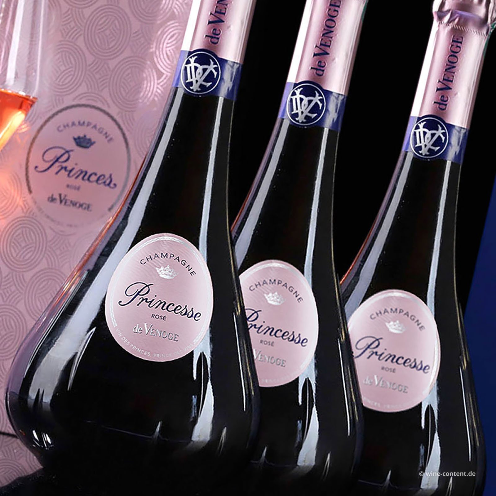 3er-Paket Champagner Rosé Princesse Brut
