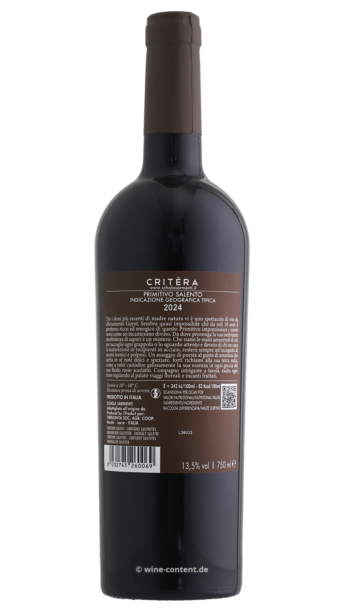 Primitivo Salento 2024 Critèra