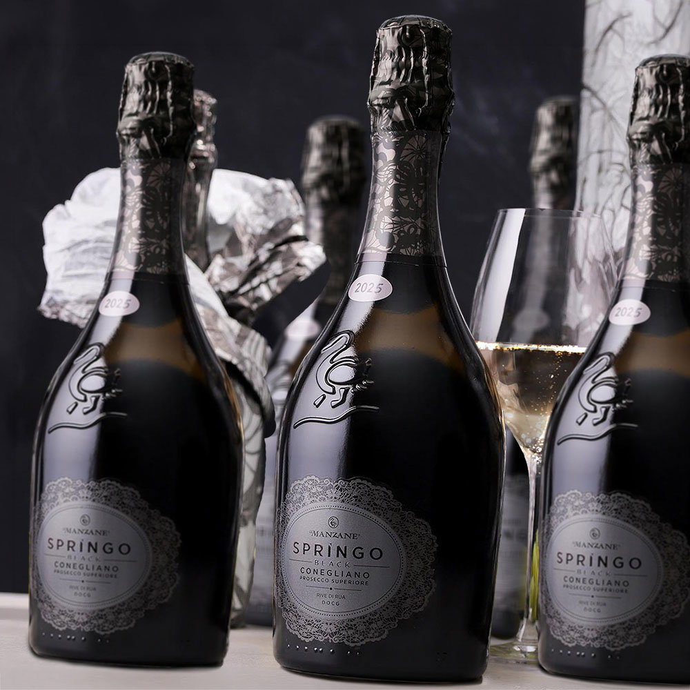 6er-Sparpaket Prosecco Superiore 2025 Rive di Rua Springo Black Brut