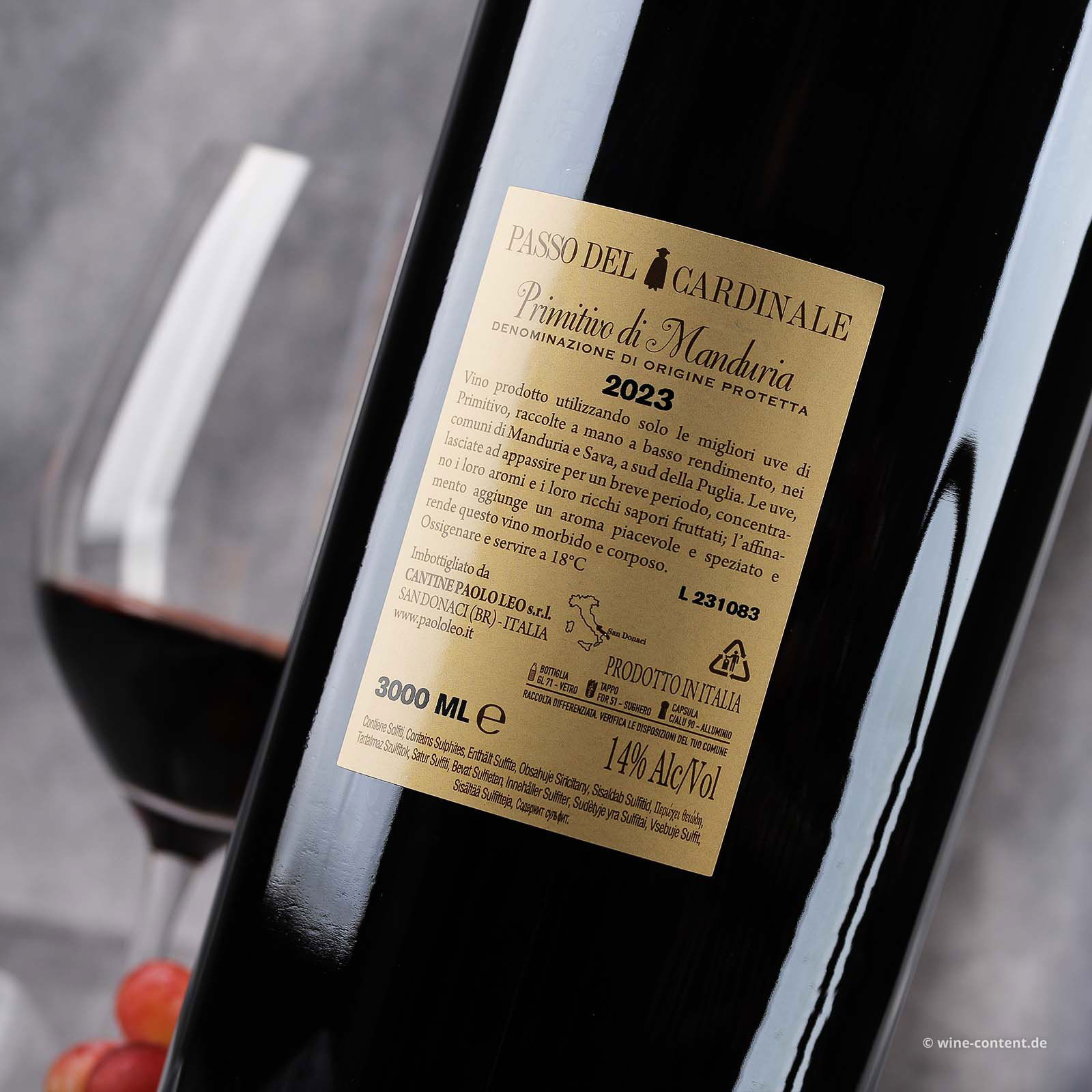 Primitivo di Manduria 2023 Passo del Cardinale Doppel-Magnum