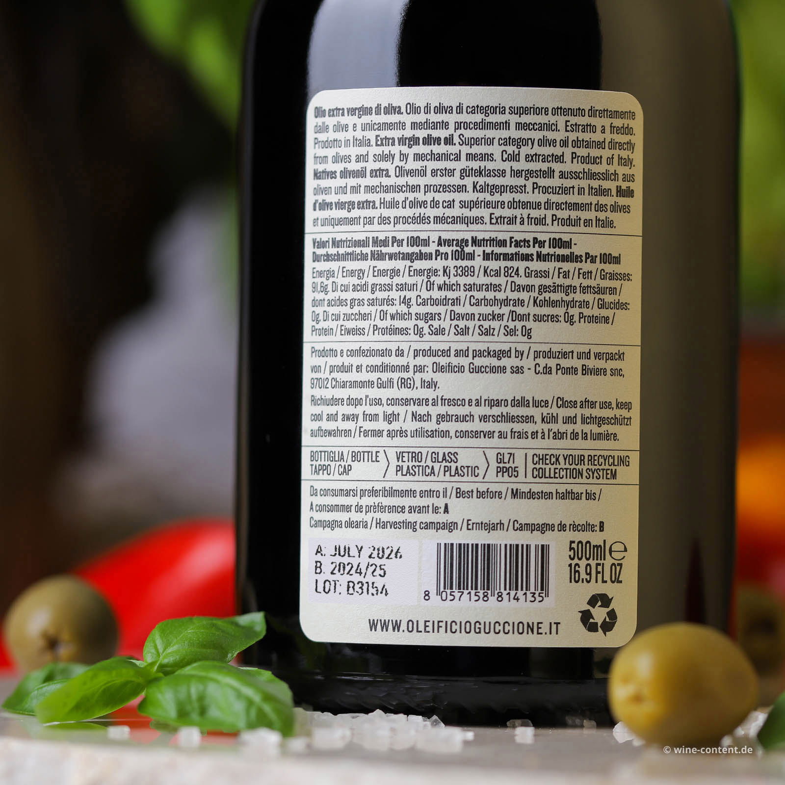 0,5 L Olivenöl Extra Vergine 2024 Fruttato Delicato