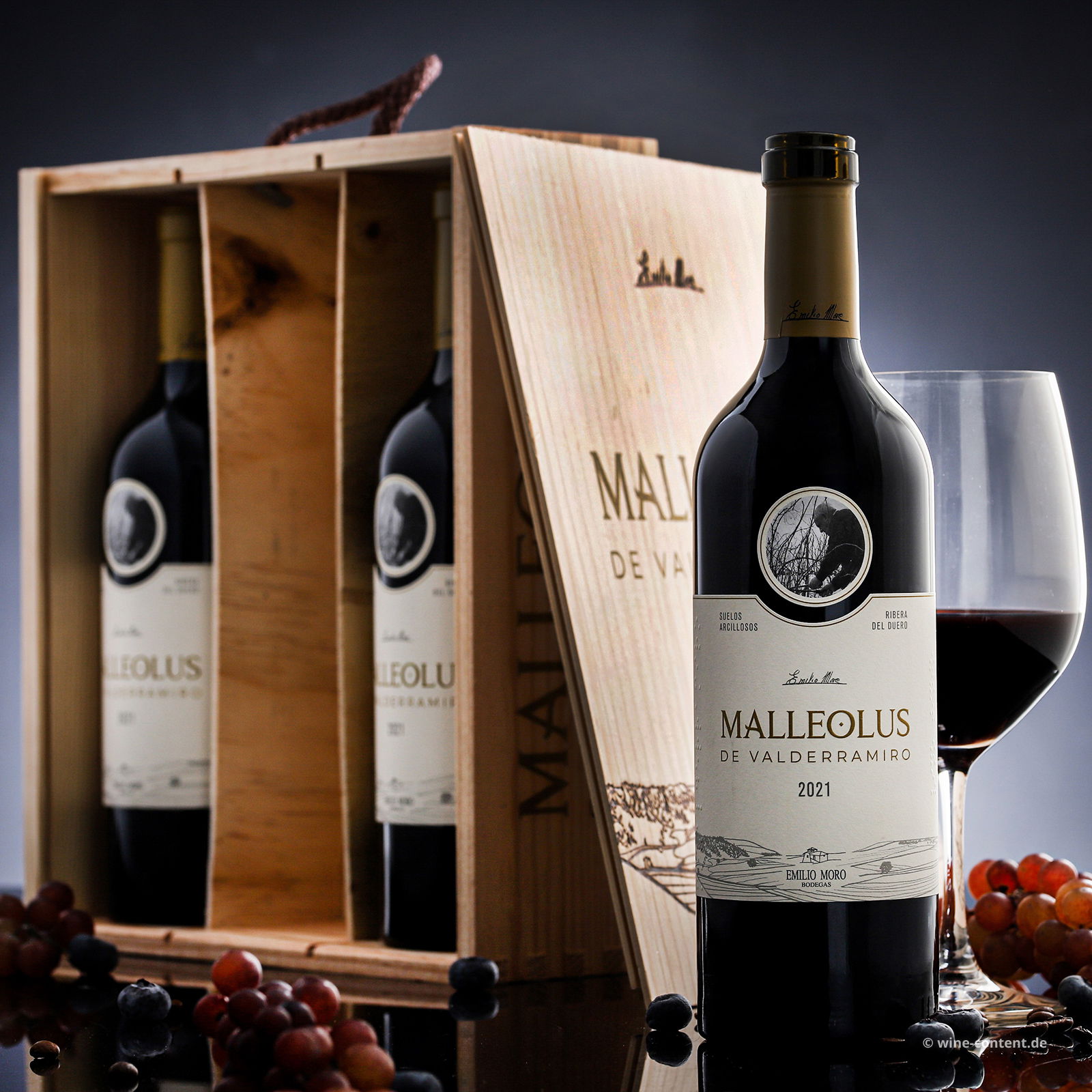 3er-Holzkiste Malleolus de Valderramiro 2021