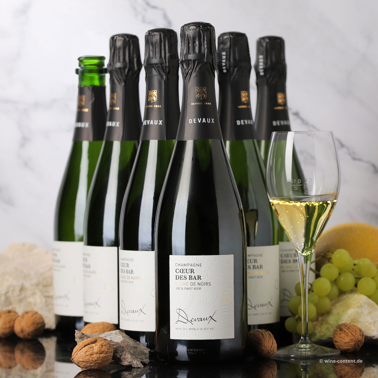 6er-Sparpaket Champagner Blanc de Noirs Coeur des Bar Brut