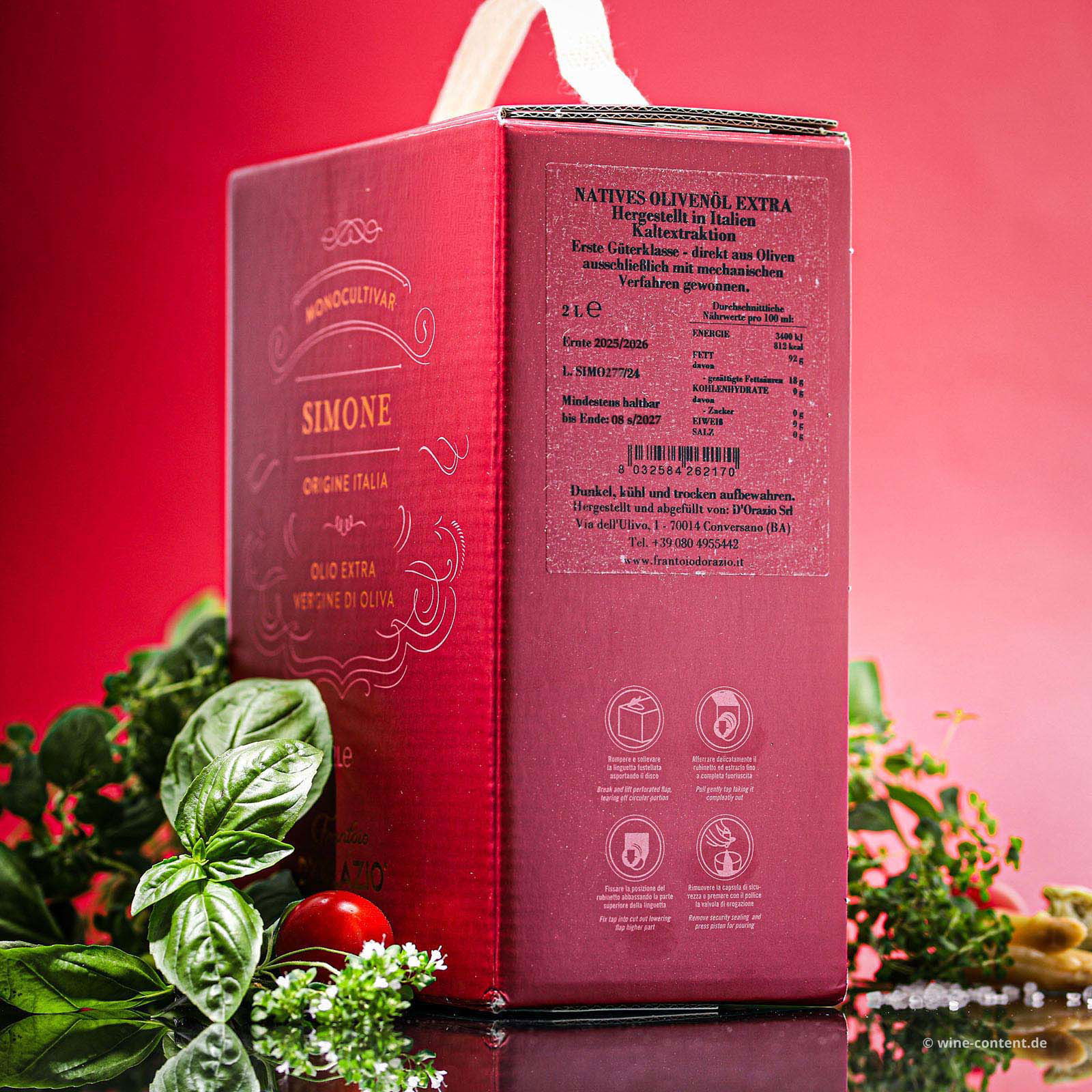 2 L Olivenöl Extra Vergine Simone Bag in Box