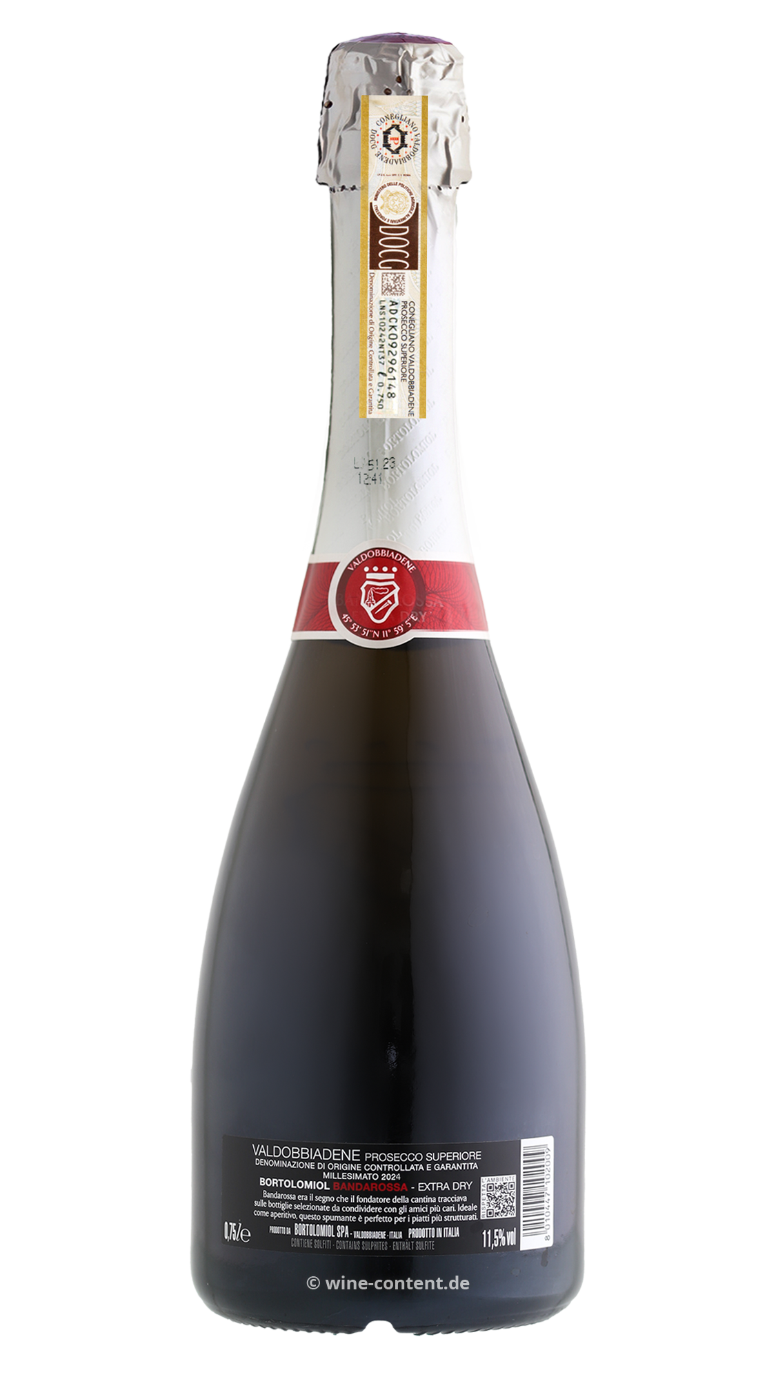 Prosecco Valdobbiadene Superiore 2024 Bandarossa Extra Dry