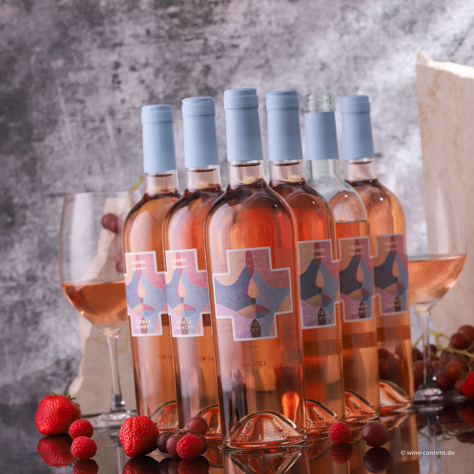 6er-Sparpaket Negroamaro Salento Rosato 2025 Masserei