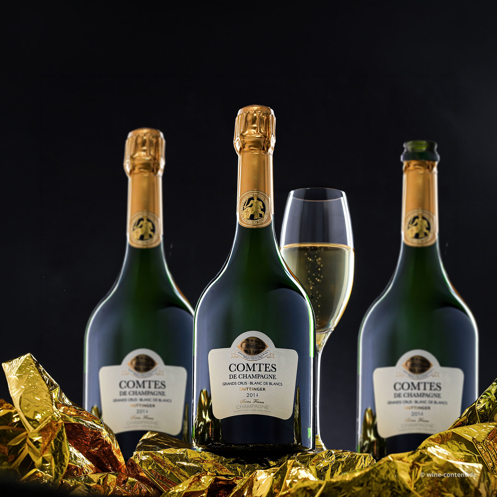 3er-Paket Champagner 2014 Comtes de Champagne Brut