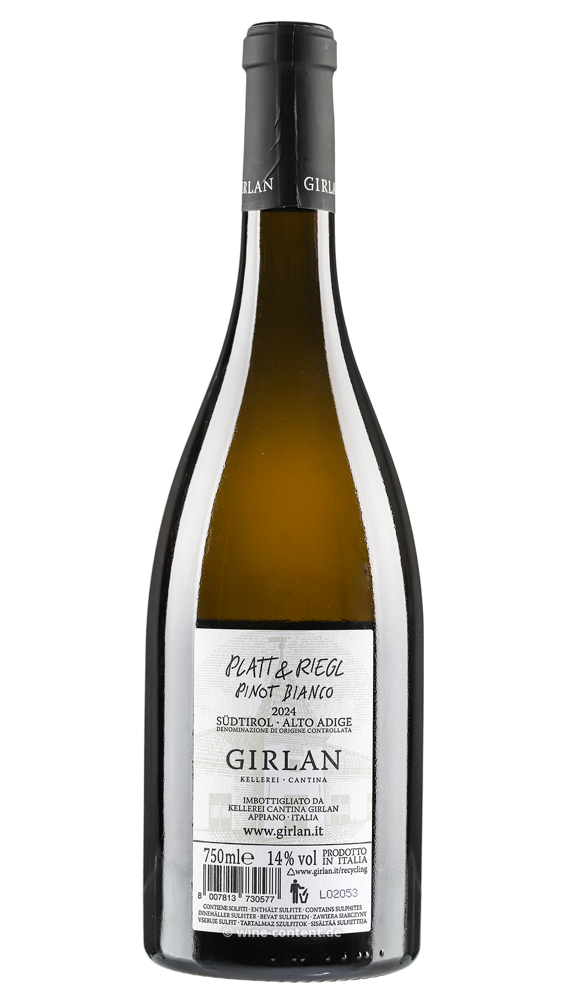 Pinot Bianco 2024 Platt & Riegl