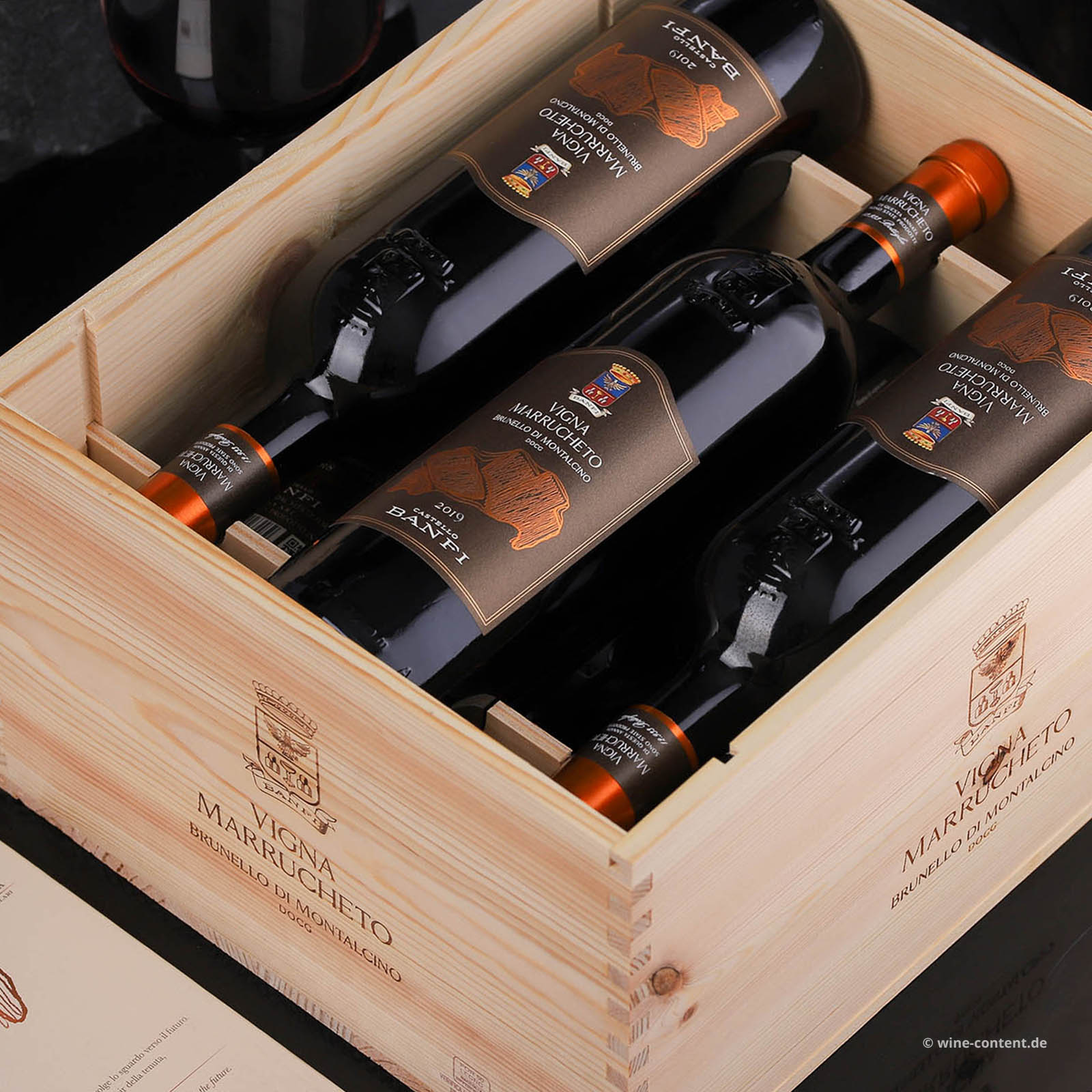 6er-Holzkiste Brunello di Montalcino 2019 Vigna Marrucheto 6er-Holzkiste Brunello di Montalcino 2019 Vigna Marrucheto