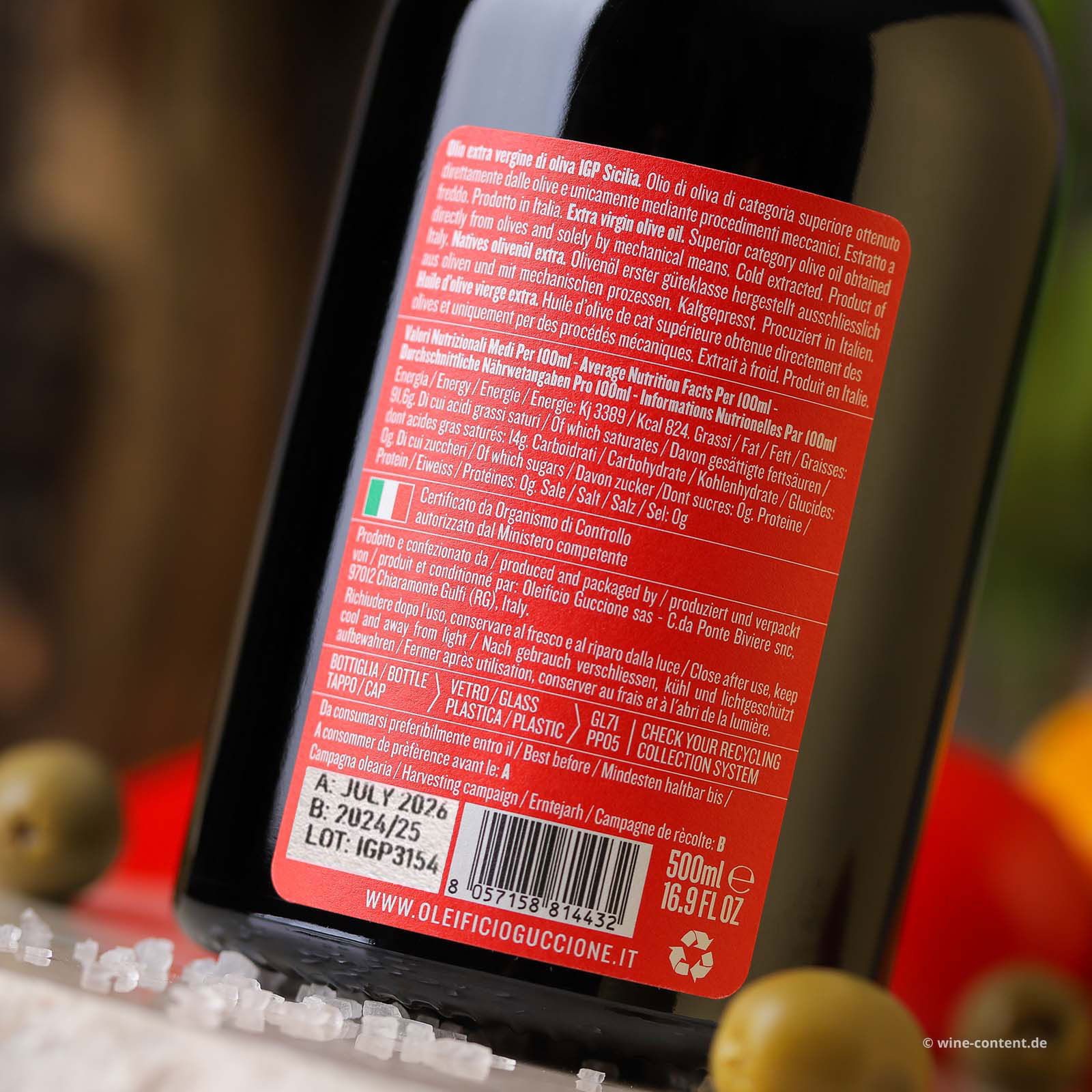 0,5 L Olivenöl Extra Vergine Sicilia 2024