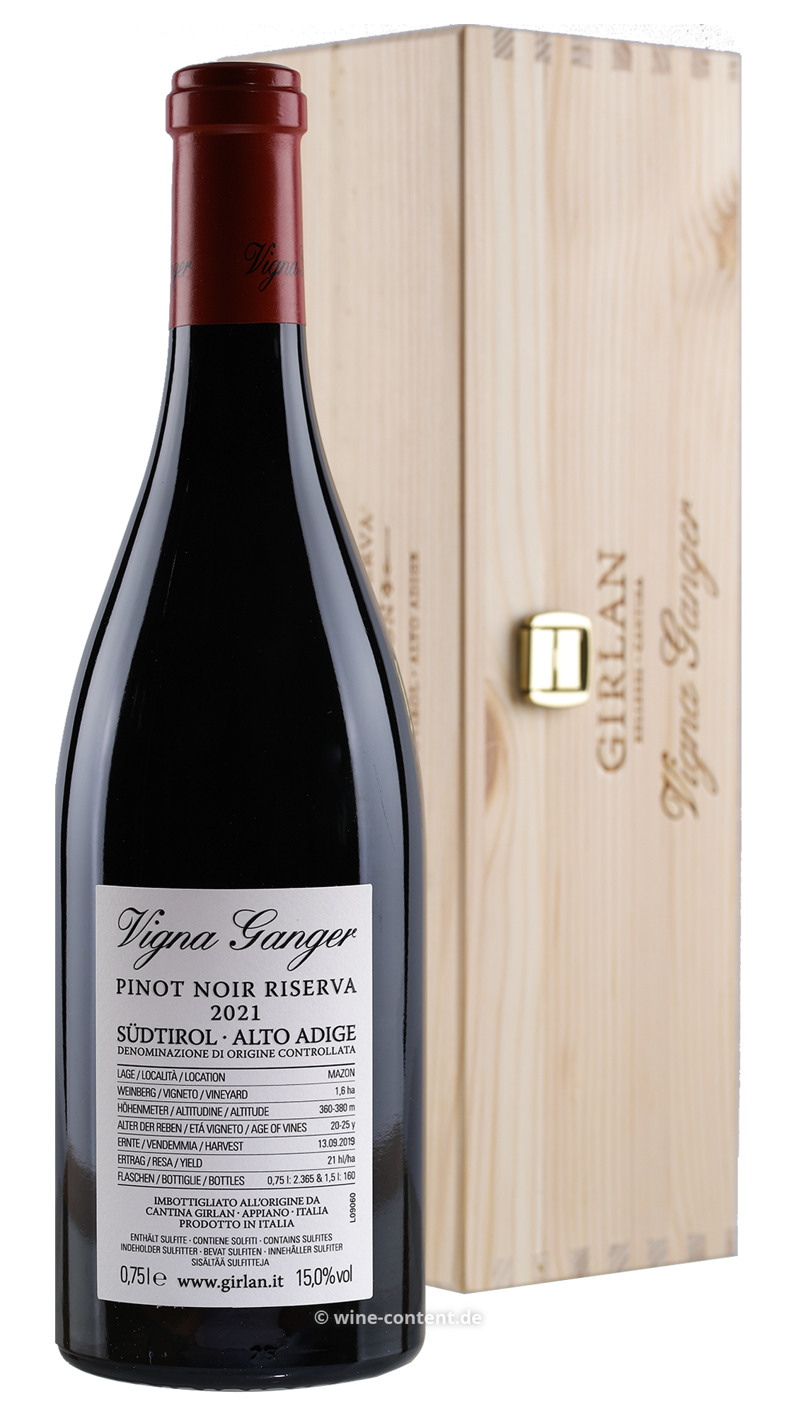 Pinot Noir Riserva 2021 Vigna Ganger
