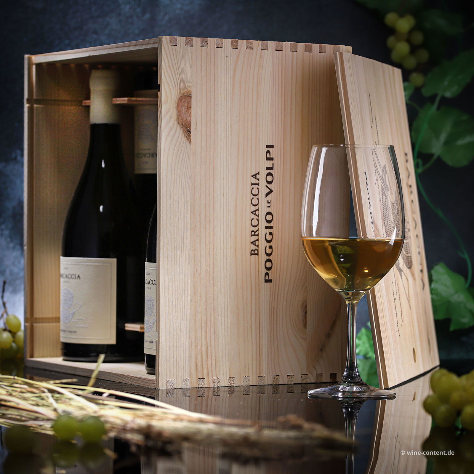 6er-Holzkiste Barcaccia Bianco 2022