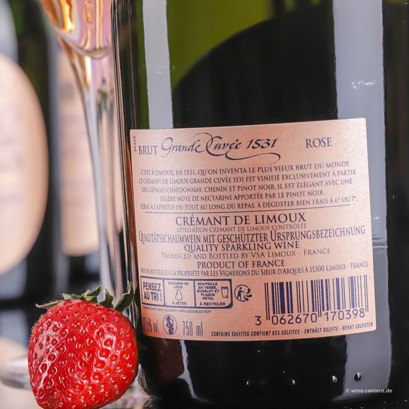 6er-Sparpaket Crémant de Limoux Rosé Grande Cuvée 1531 Brut