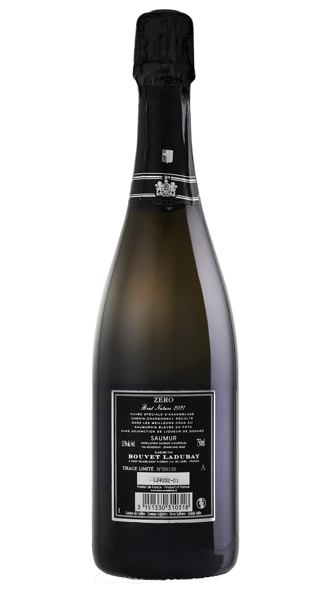 Crémant Saumur Blanc 2021 Zéro Brut Nature