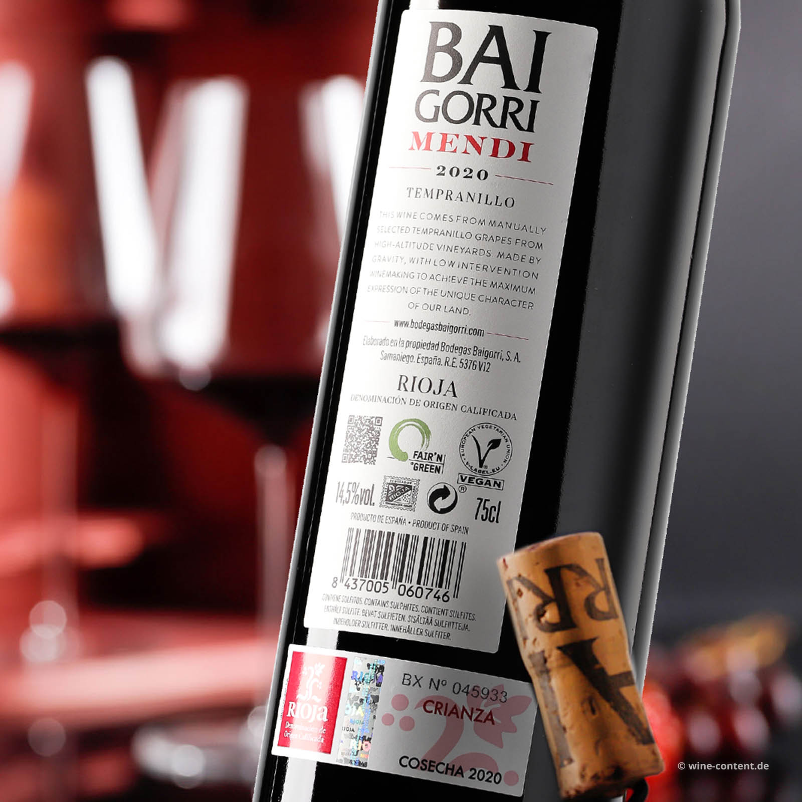 Rioja Crianza 2020 Mendi