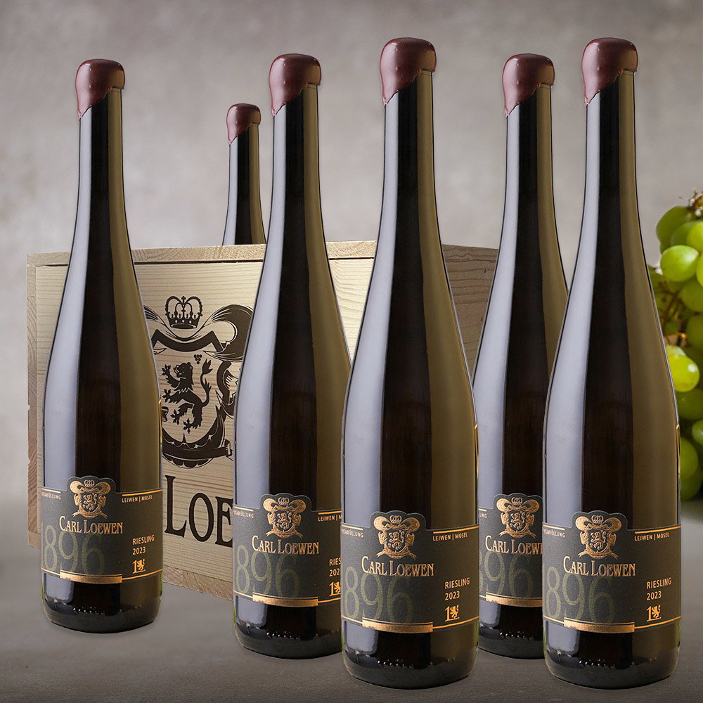 6er-Holzkiste Riesling Erste Lage 2023 Maximin Herrenberg 1896 Black Label