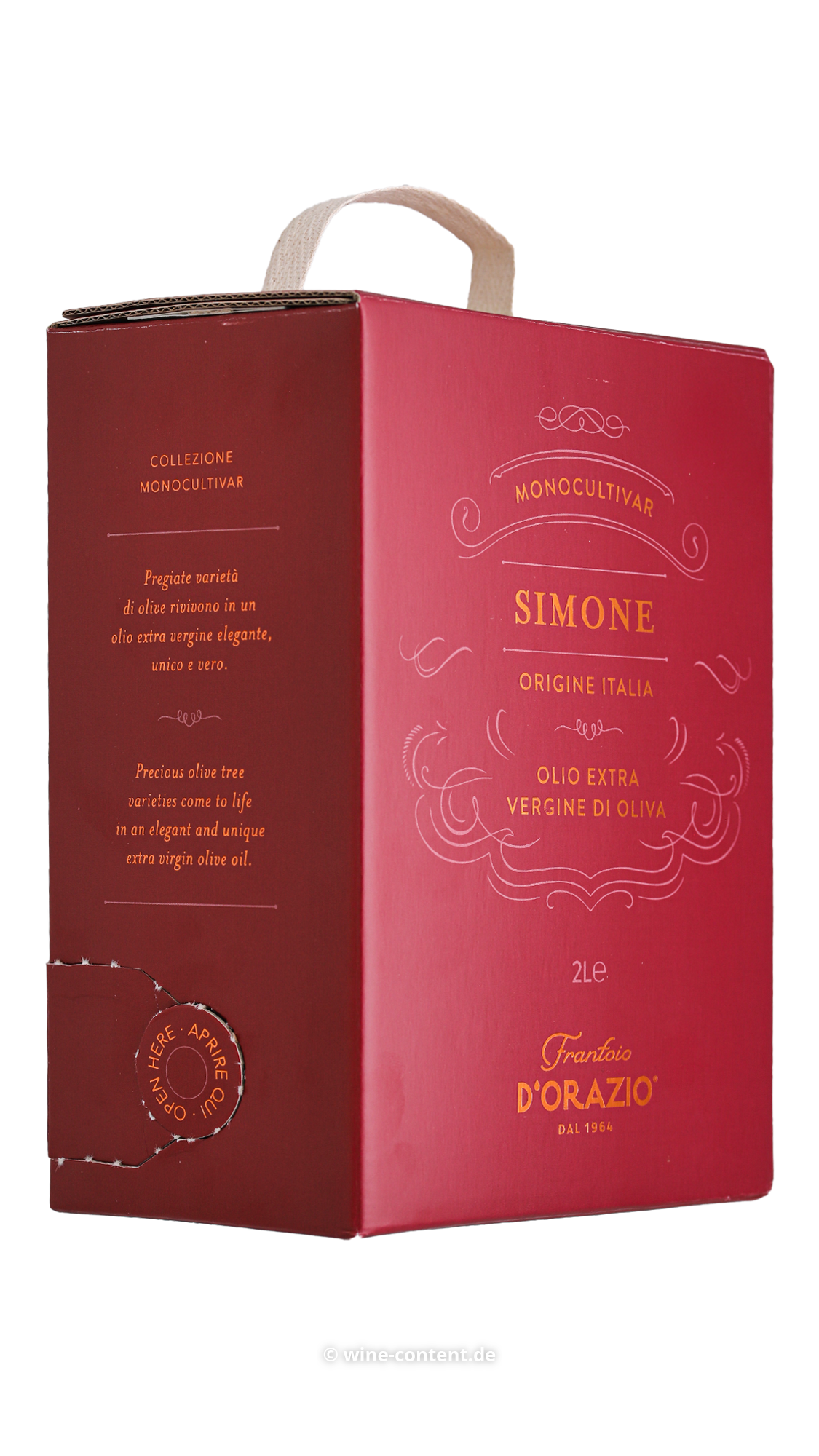 2 L Olivenöl Extra Vergine Simone Bag in Box