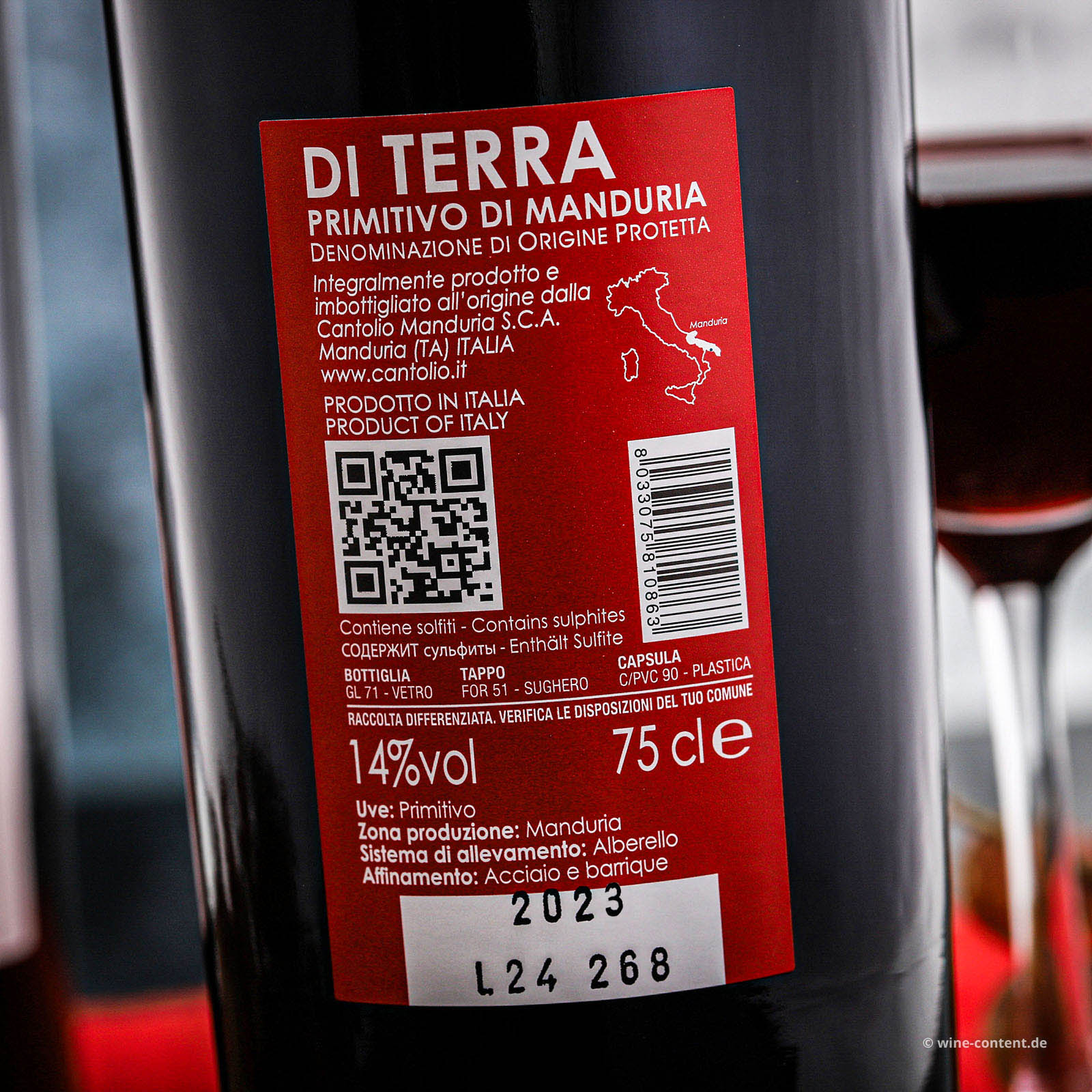 Primitivo di Manduria 2023 di Terra 14,0