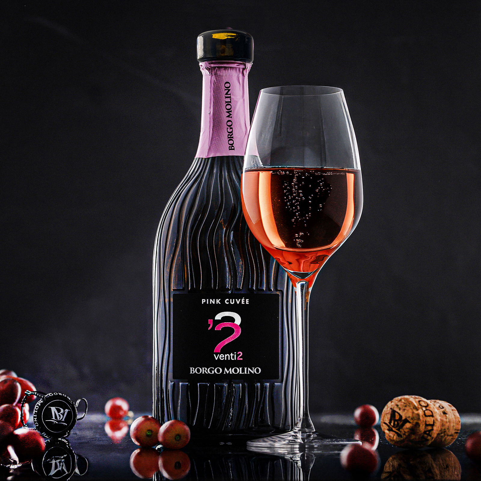  Spumante venti2 Pink Cuvée Extra Dry Neue Silhouette