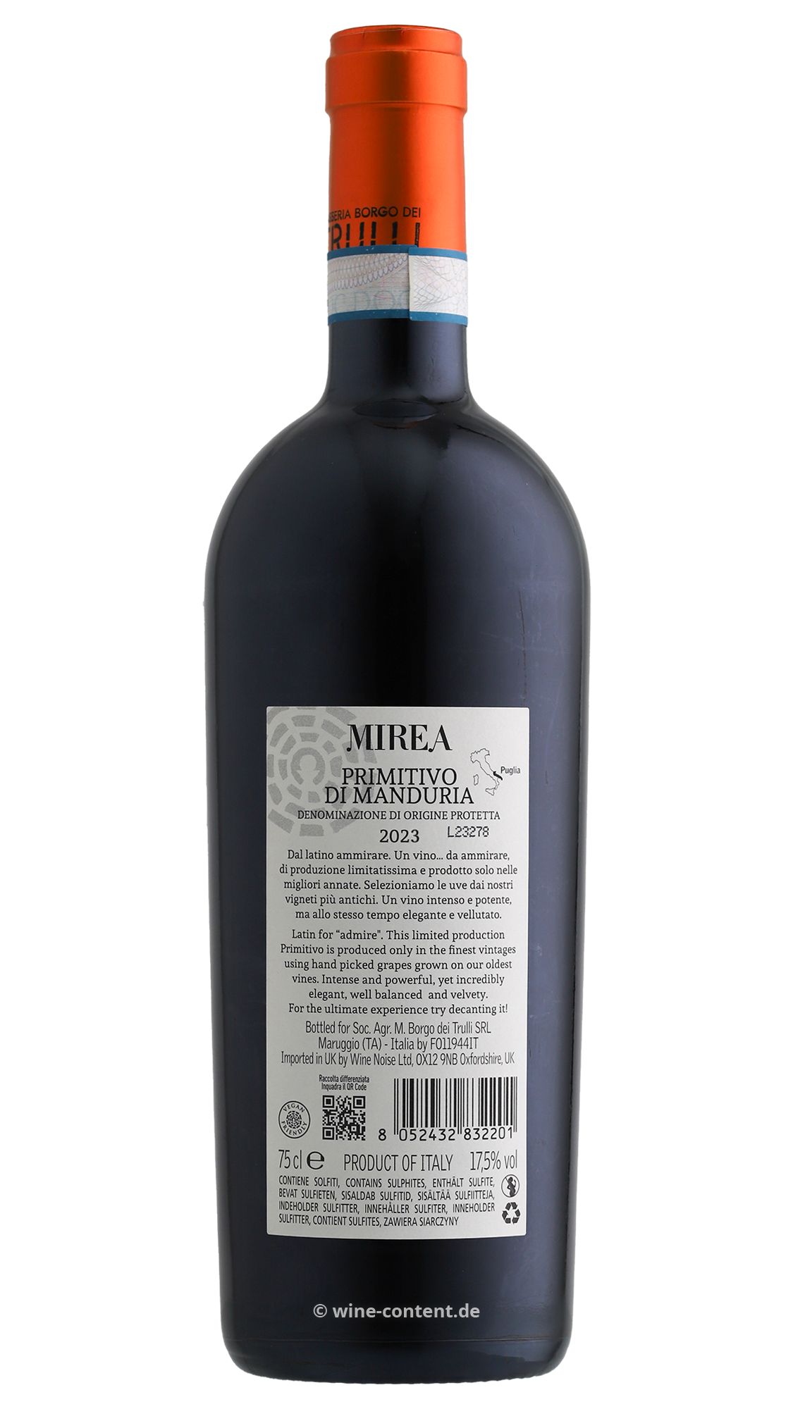 6er-Holzkiste Primitivo di Manduria 2023 Mirea