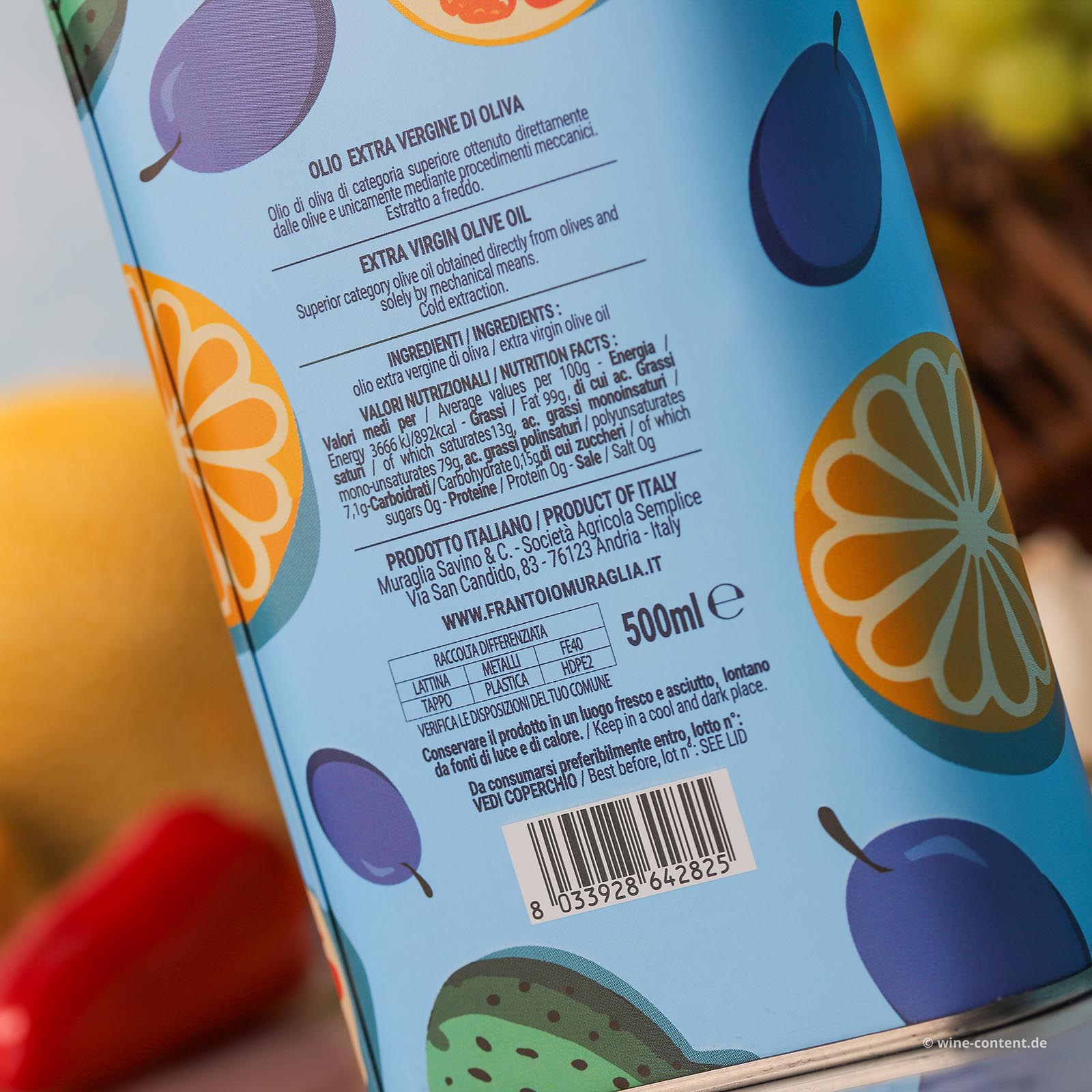 0,5 L Olivenöl Extra Vergine 2023 Fruttato Medio Kanister
