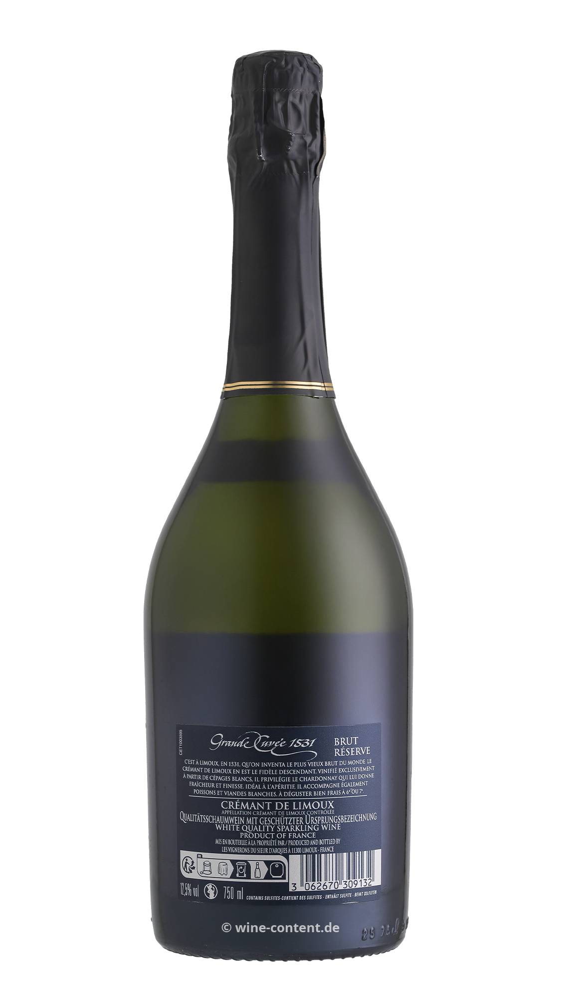 6er-Sparpaket Crémant de Limoux Réserve 2021 Grande Cuvée 1531 Brut 6er-Sparpaket Crémant de Limoux Réserve 2021 Grande Cuvée 1531 Brut