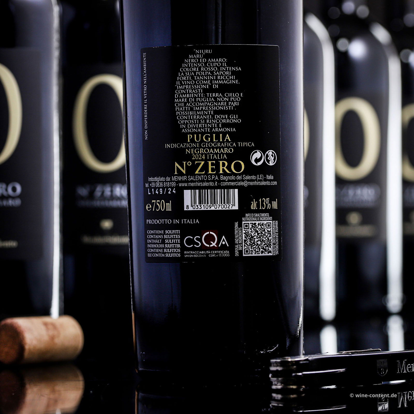 6er-Sparpaket Negroamaro 2024 N° Zero
