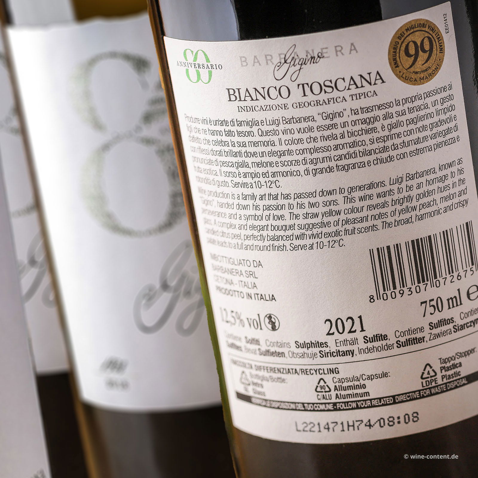 6er-Sparpaket Gigino Bianco 2021 Anniversario 80