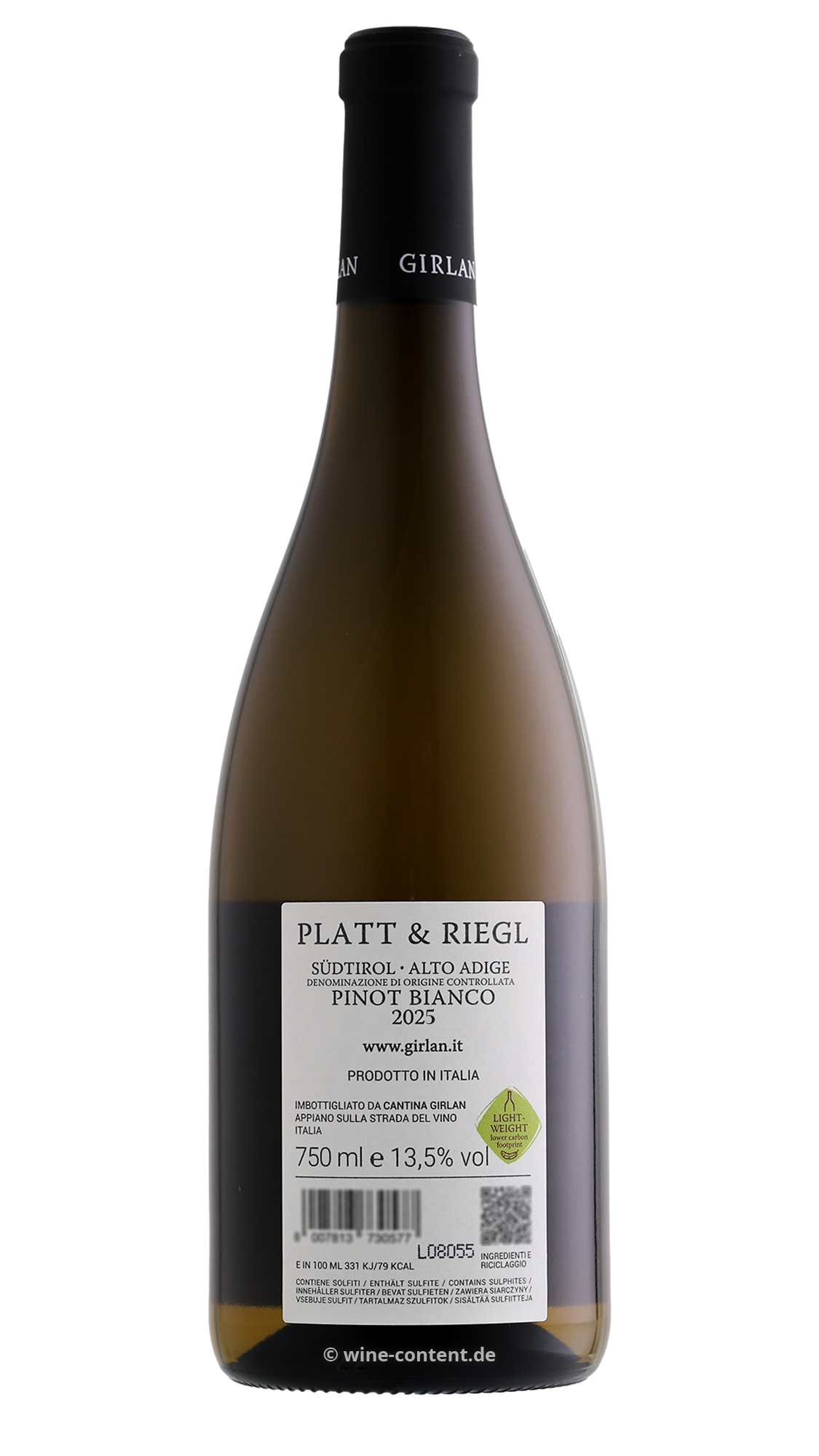 Pinot Bianco 2025 Platt & Riegl