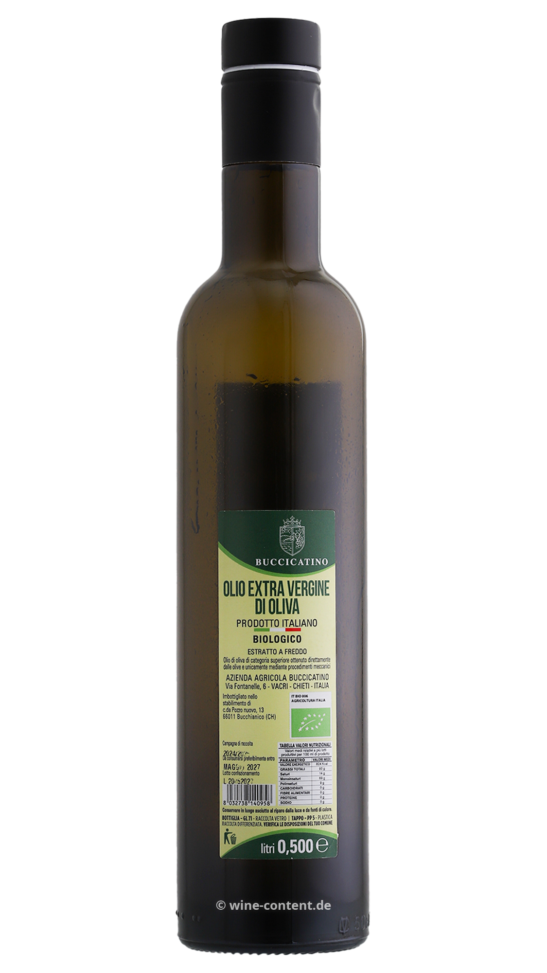 0,5 L Olivenöl Extra Vergine 2024 Bio