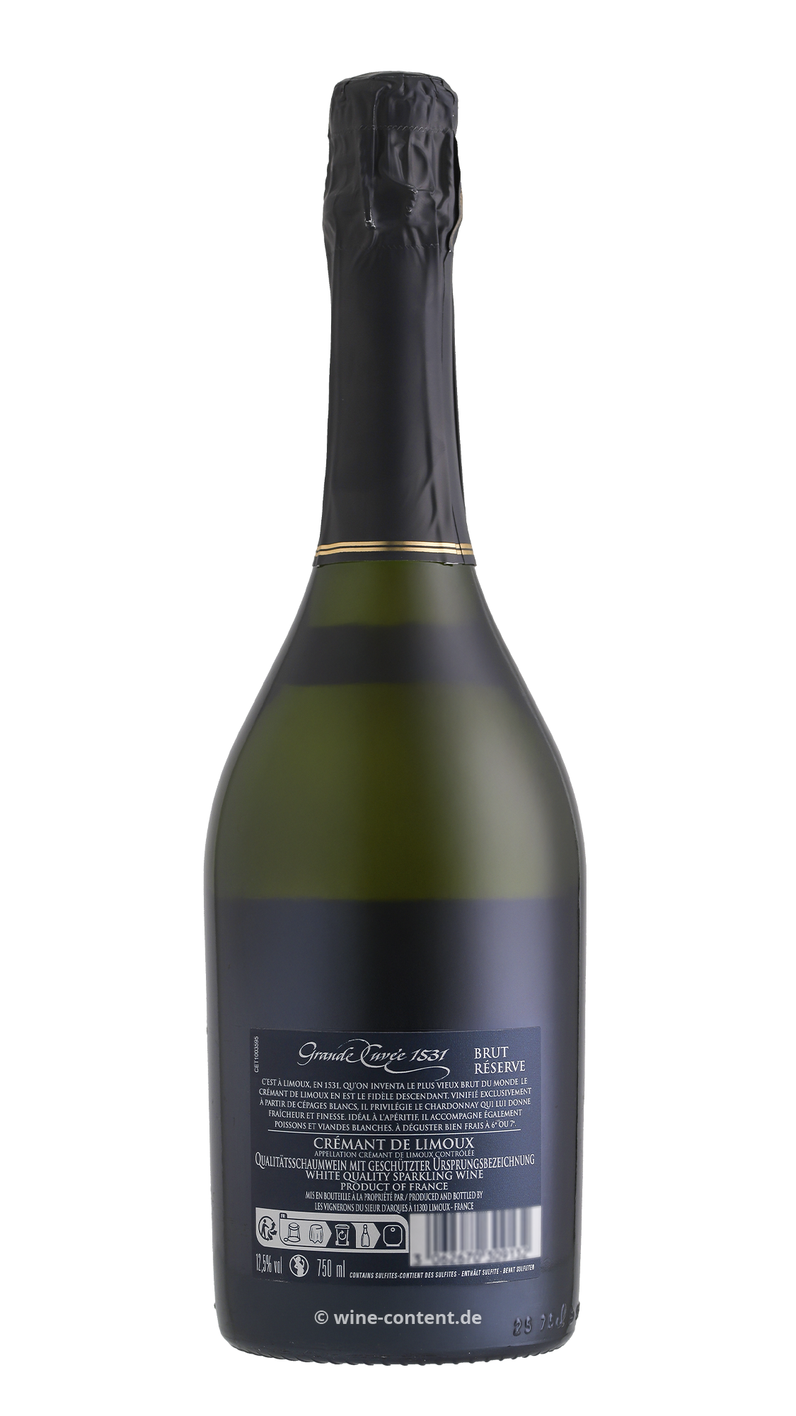 6er-Sparpaket Crémant de Limoux Réserve 2022 Grande Cuvée 1531 Brut