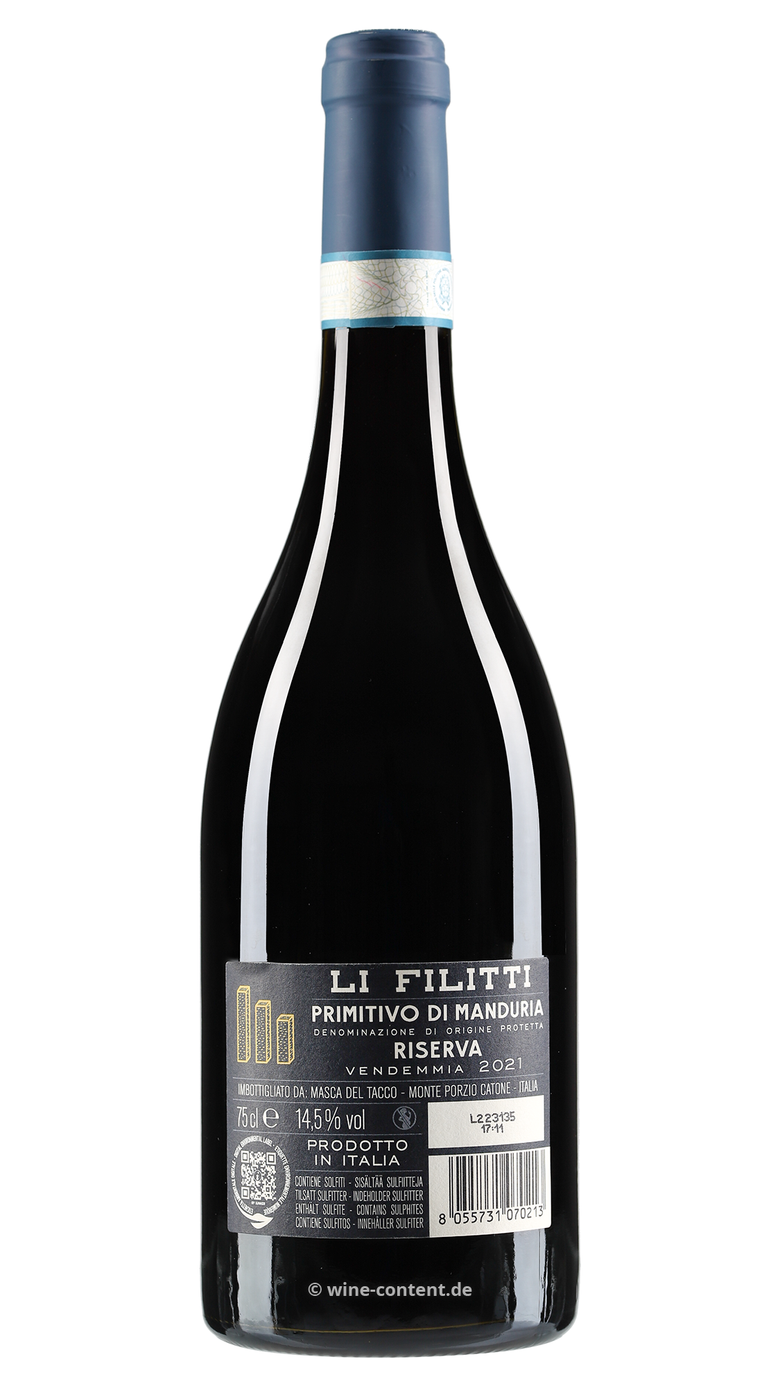 6er-Sparpaket Primitivo di Manduria Riserva 2021 Li Filitti 6er-Sparpaket Primitivo di Manduria Riserva 2021 Li Filitti