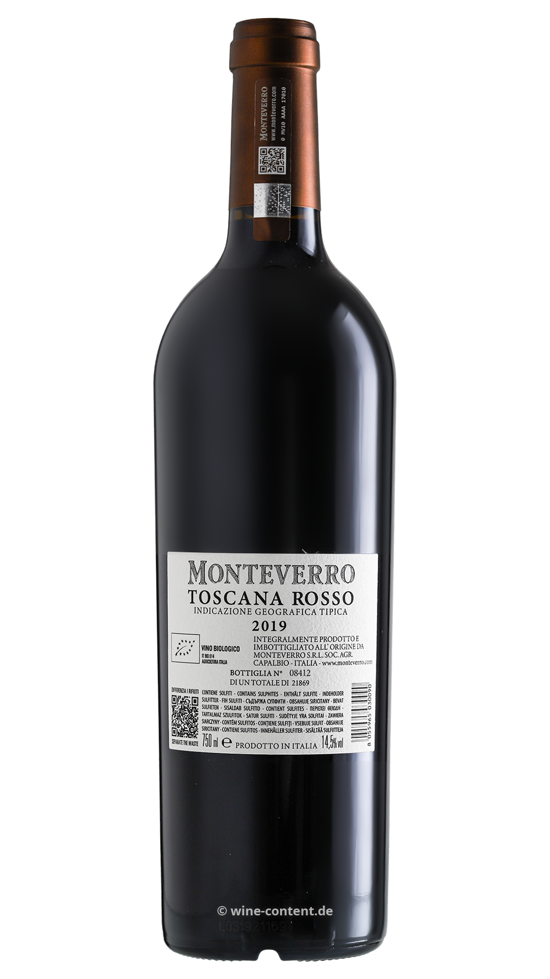 3er-Holzkiste Monteverro 2019 Bio