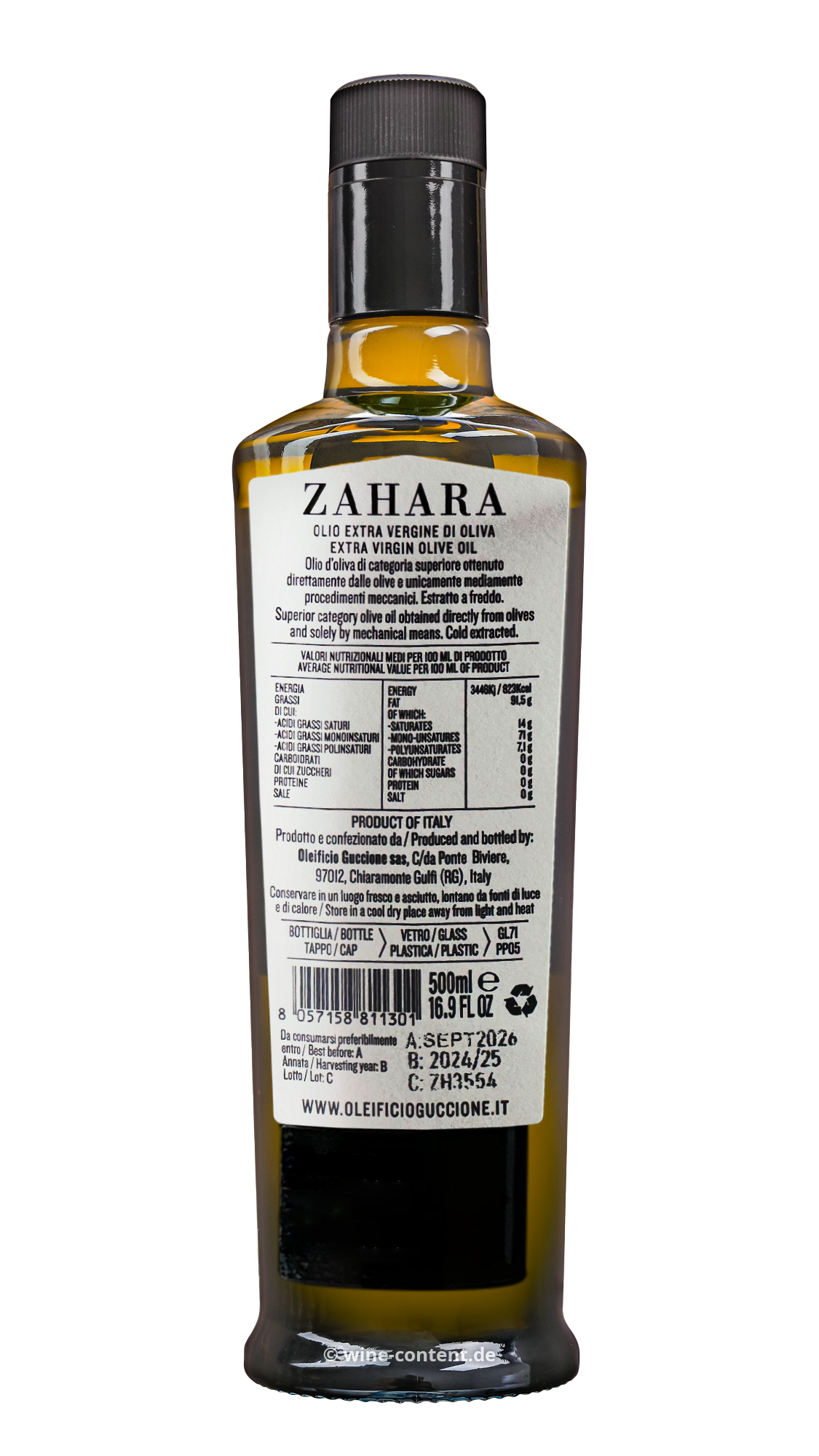 0,5 L Olivenöl Extra Vergine 2024 Zahara