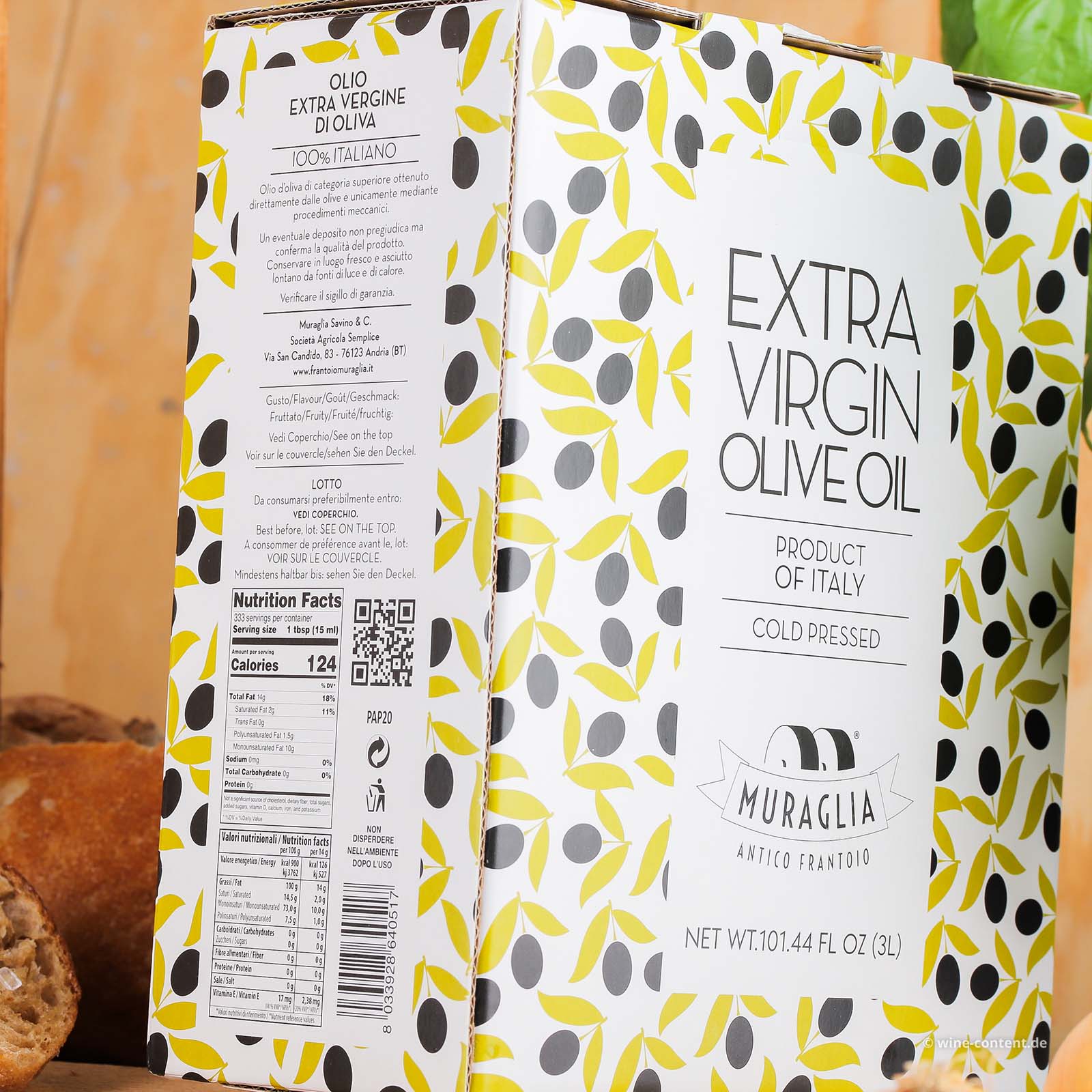 3 L Olivenöl Extra Vergine 2024 Fruttato Medio Bag in Box