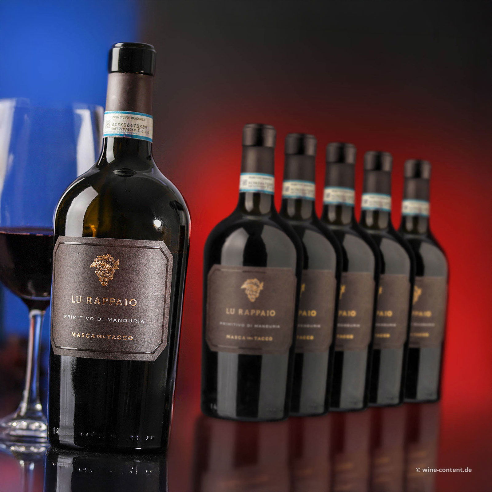 6er-Sparpaket Primitivo di Manduria 2023 Lu Rappaio 6er-Sparpaket Primitivo di Manduria 2023 Lu Rappaio