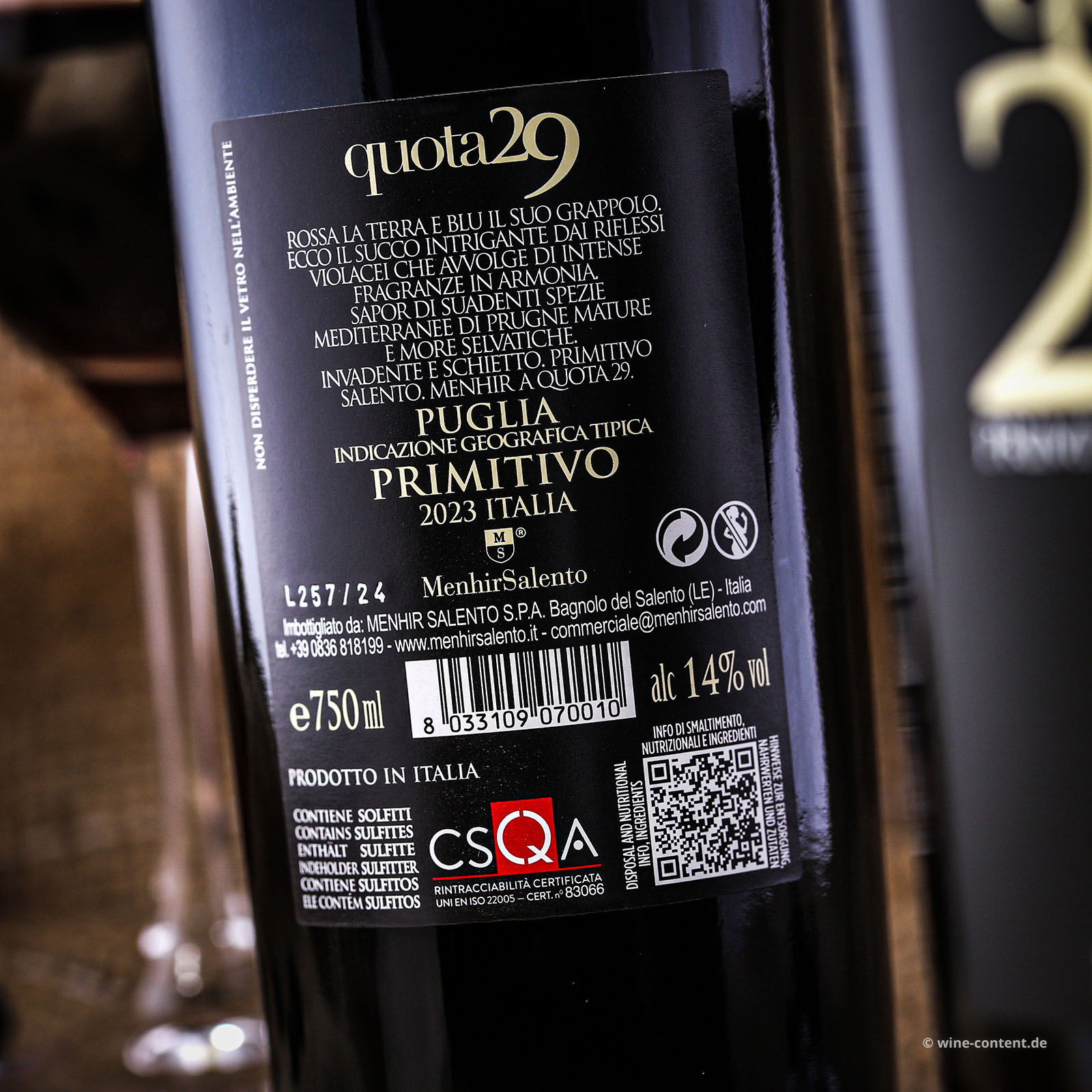 Primitivo 2023 Quota 29