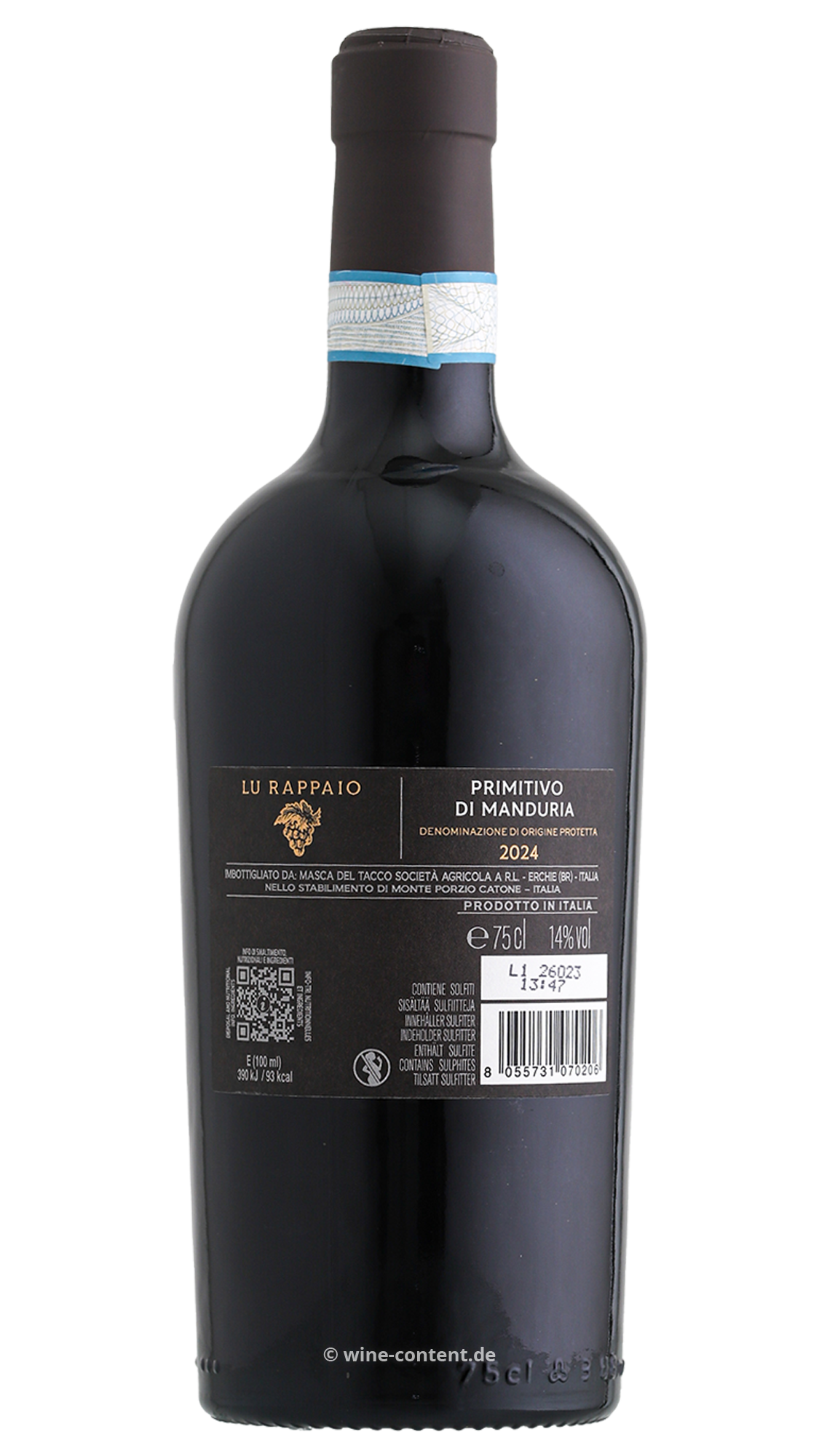 6er-Sparpaket Primitivo di Manduria 2024 Lu Rappaio