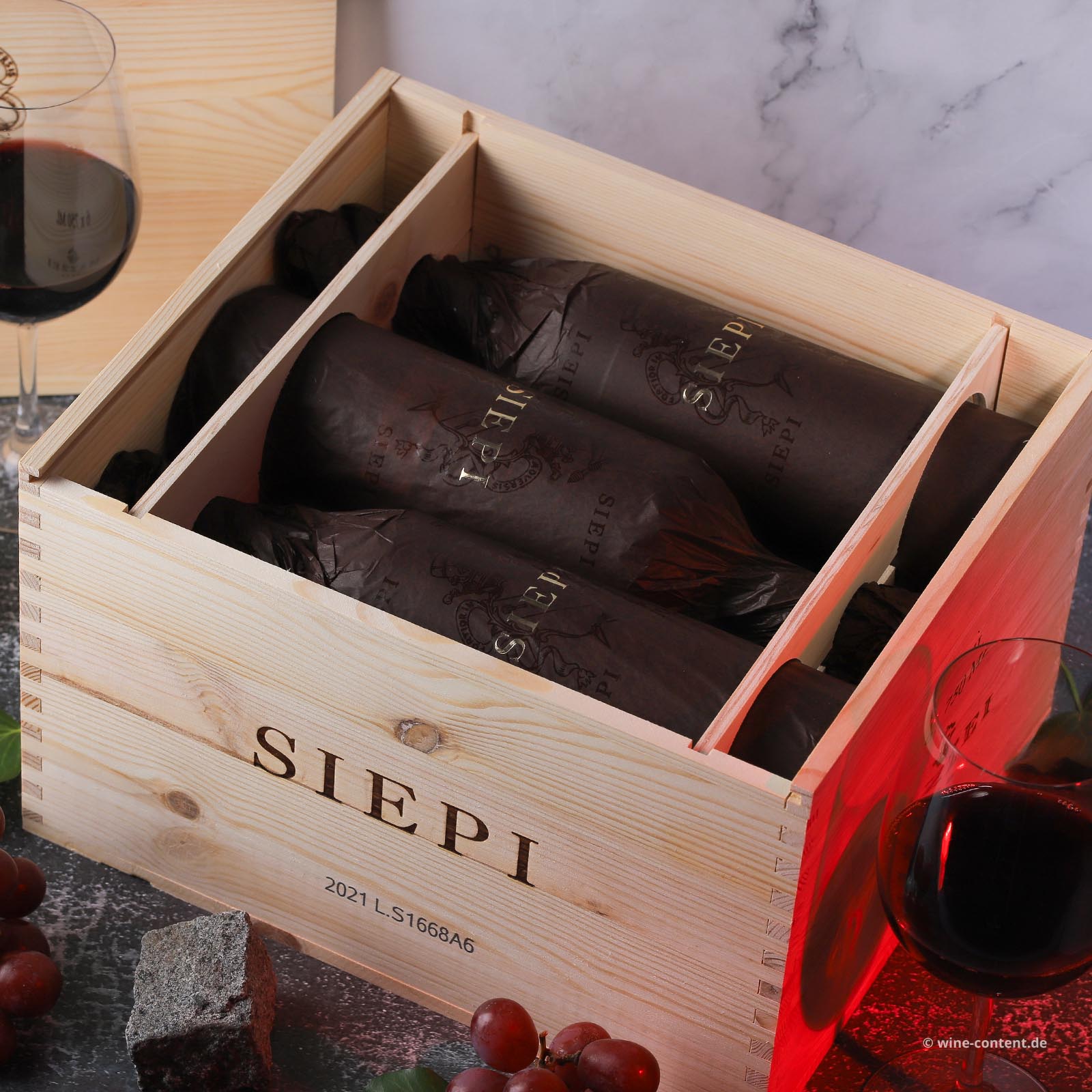 6er-Holzkiste Siepi 2023