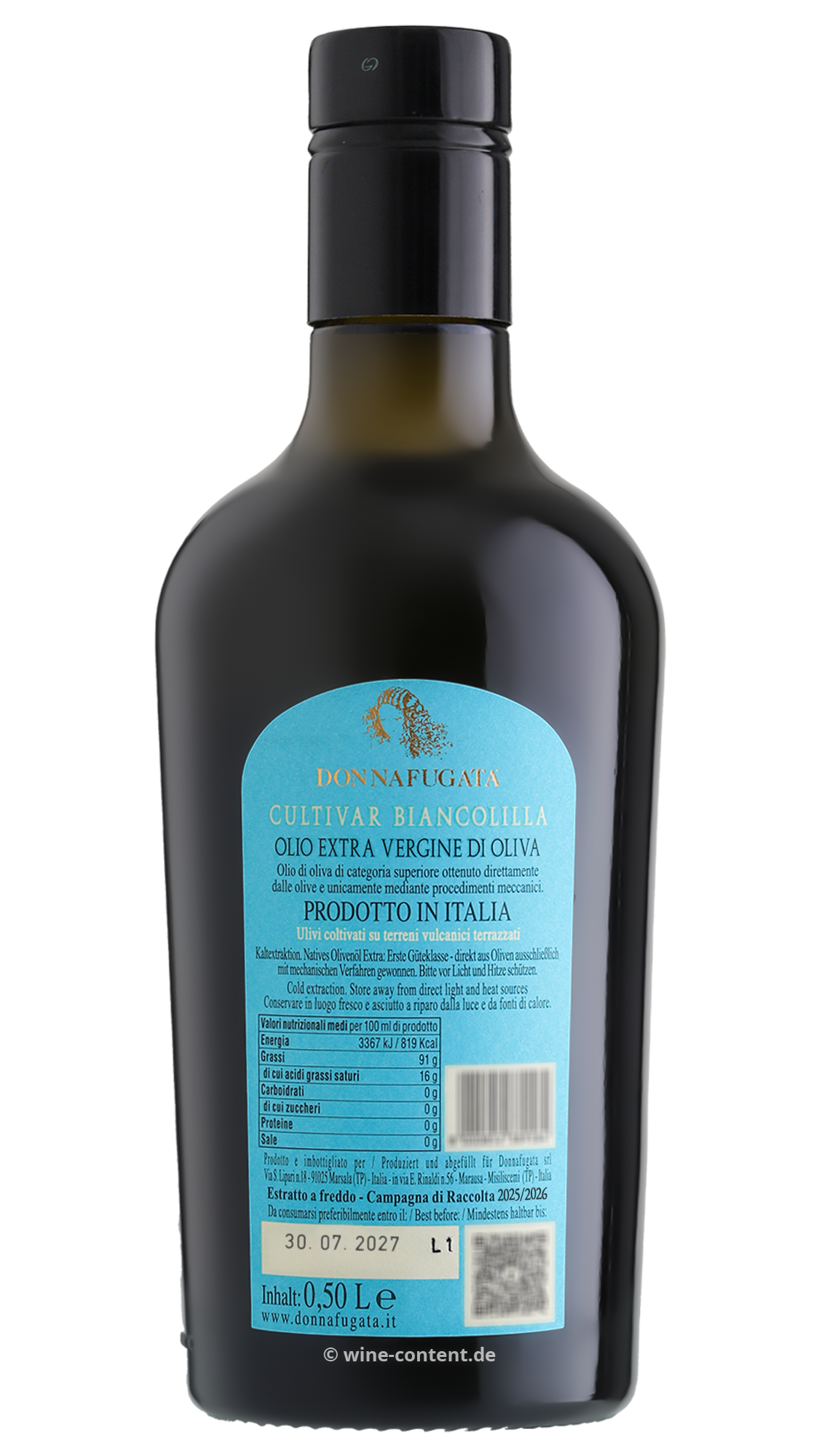 0,5 L Olivenöl Extra Vergine 2025 Biancolilla